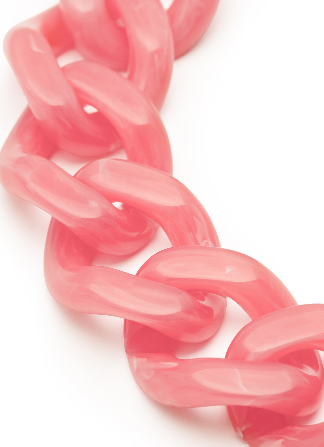 Vanessa Baroni Flat Chain armband - detail watermelon marble