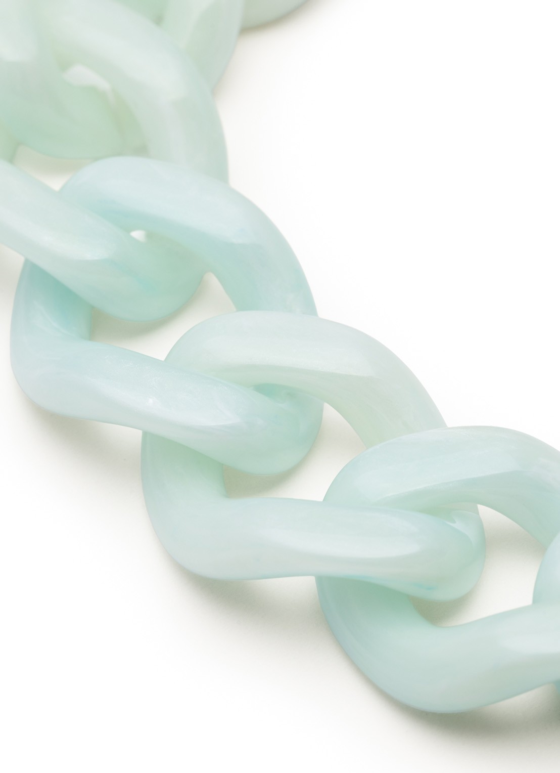 Vanessa Baroni Flat Chain armband - detail 3 cloud marble