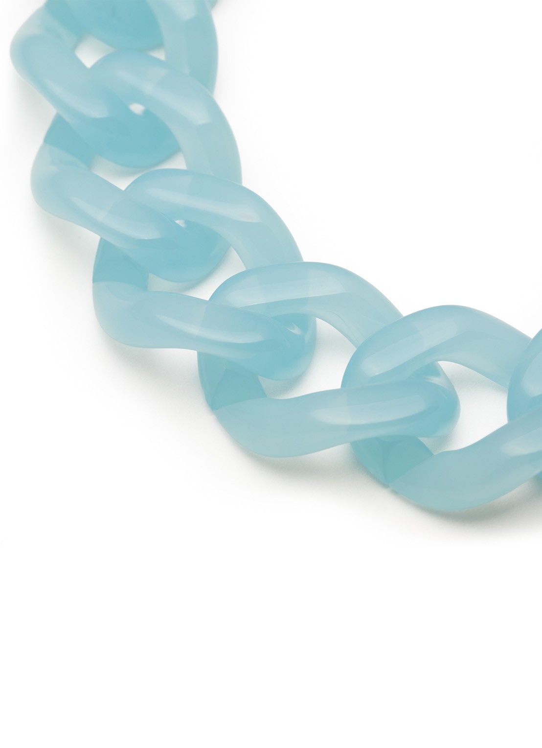 Vanessa Baroni Flat Chain armband - detail 3 opaline blue
