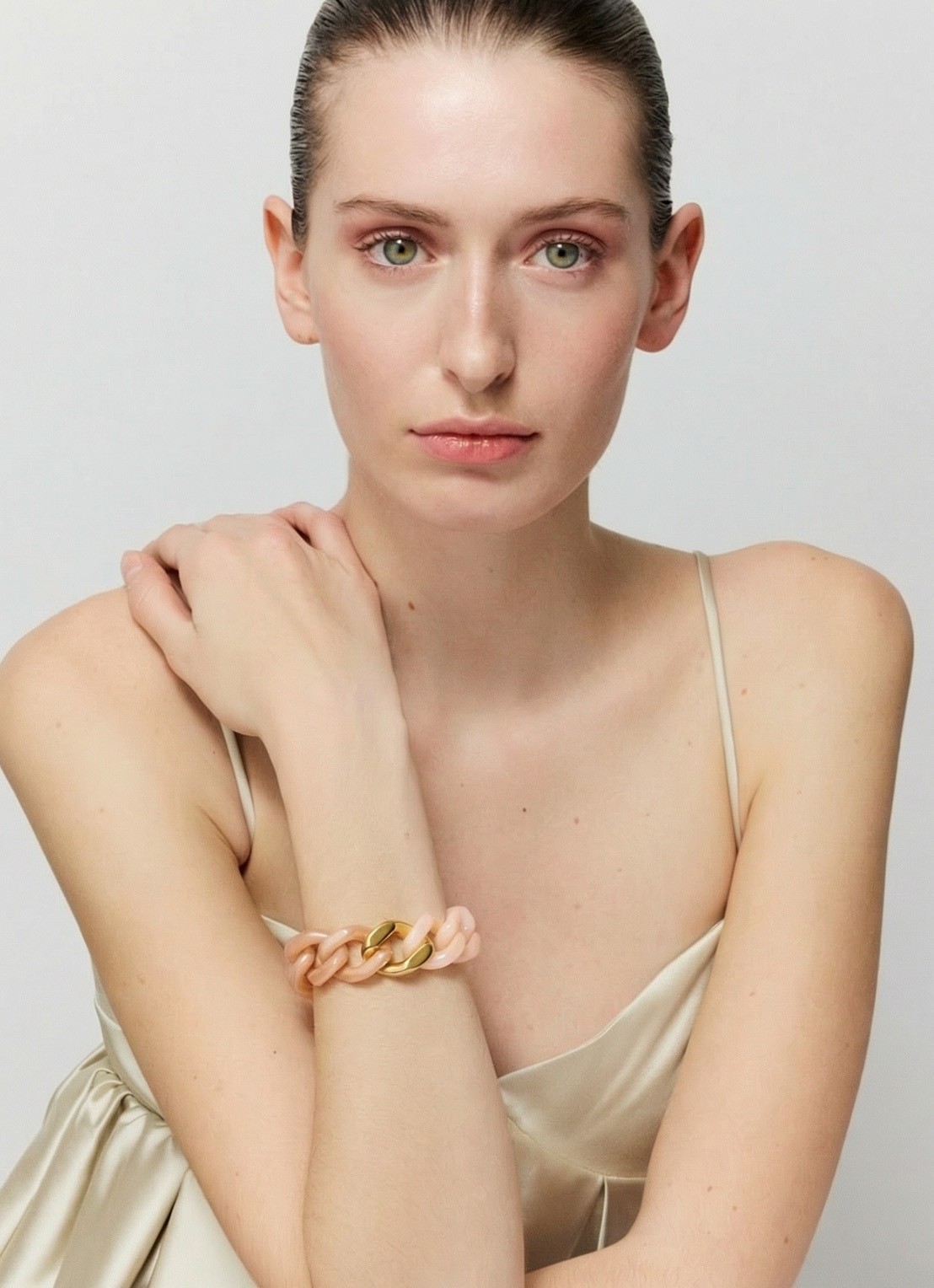 Vanessa Baroni Flat Chain armband - voorkant 3 multicolor