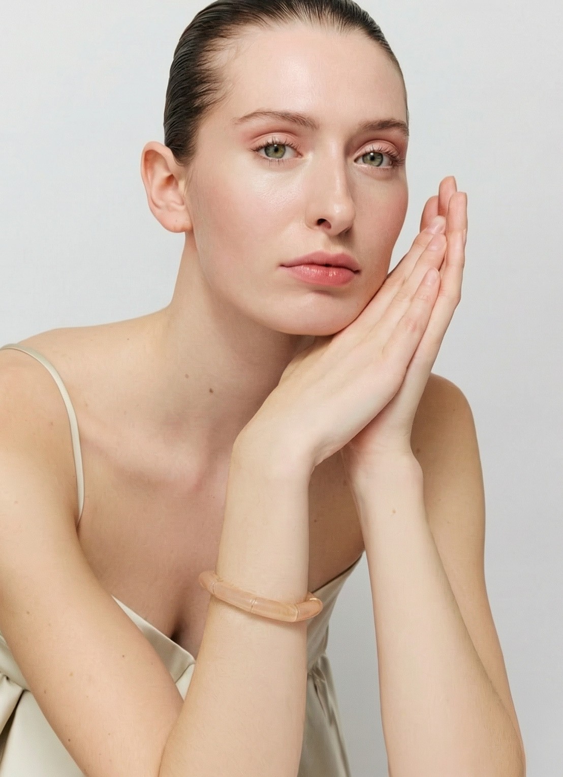 Vanessa Baroni Flex armband - voorkant 3 blush marble