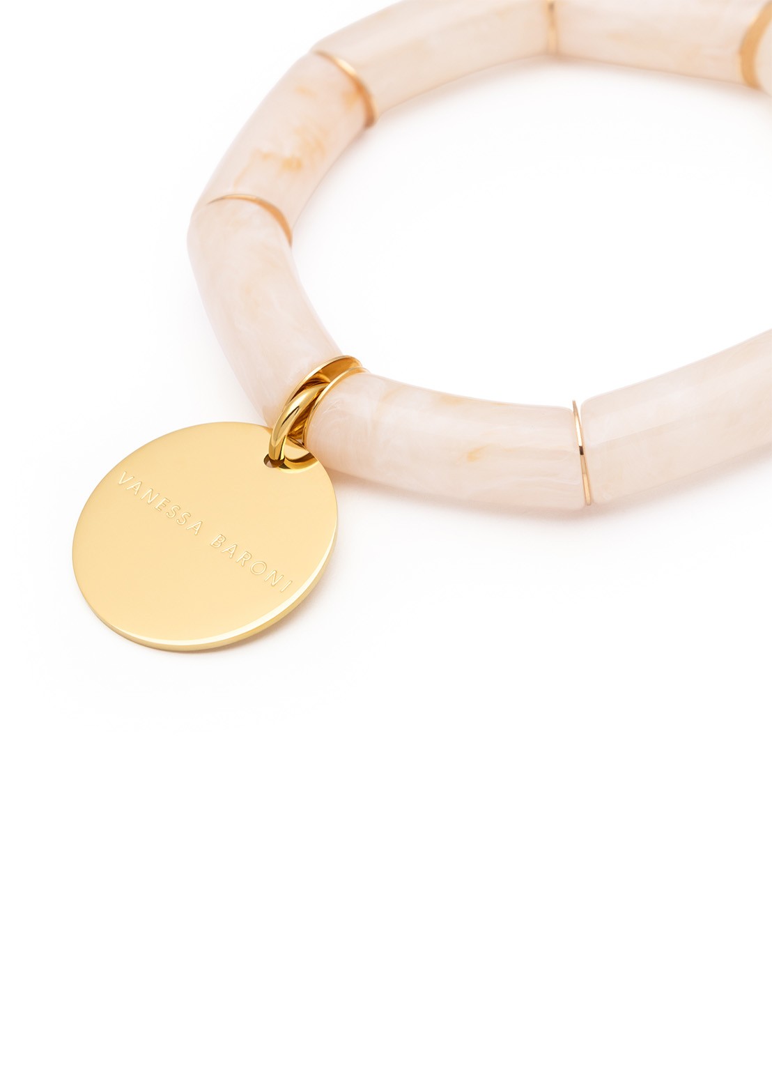 Vanessa Baroni Flex armband - detail 3 latte marble