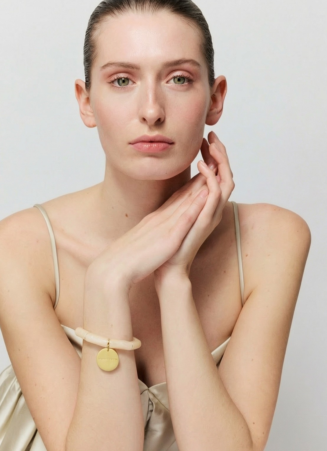 Vanessa Baroni Flex armband - voorkant 2 latte marble