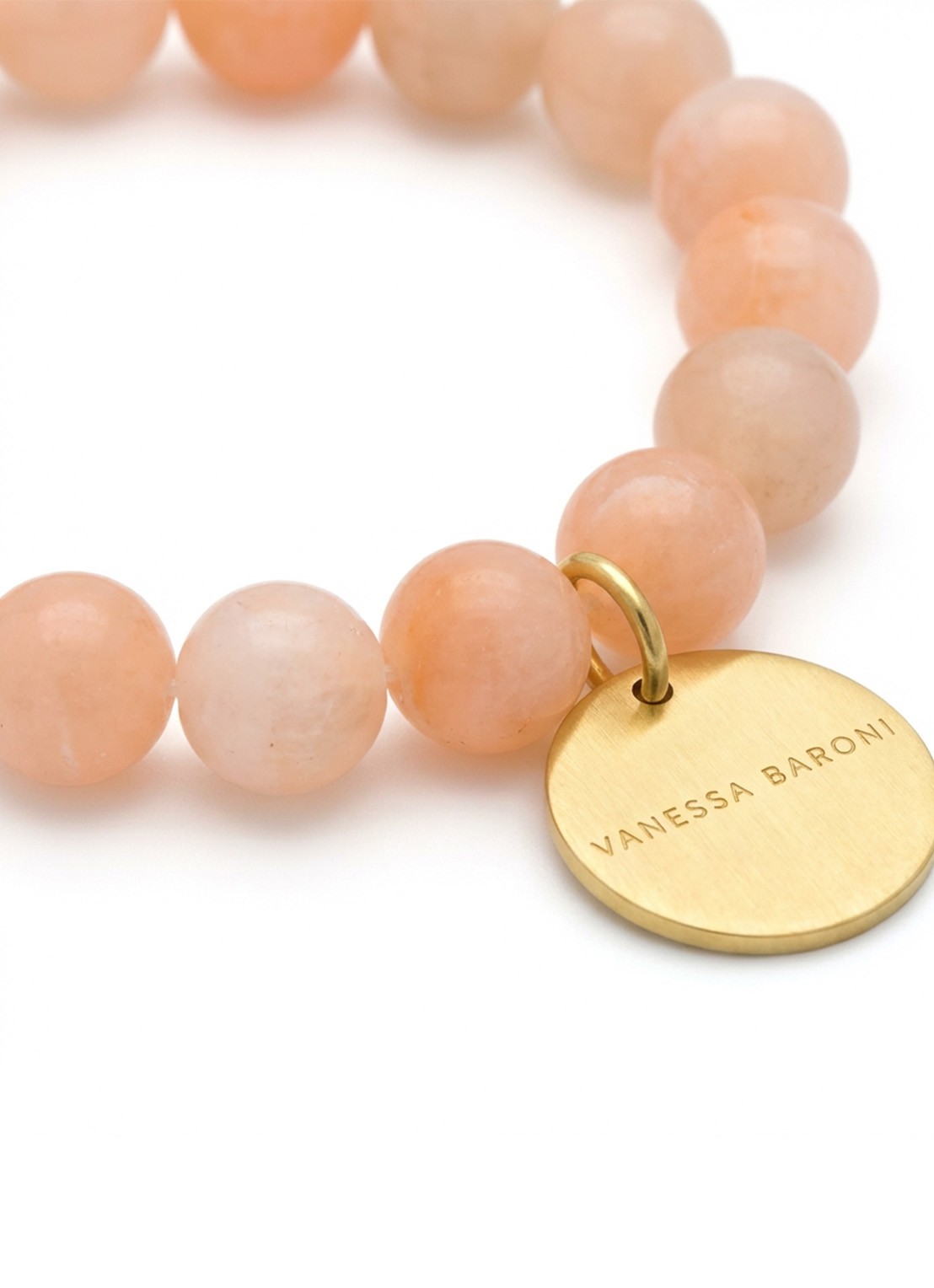 Vanessa Baroni Mini Beads armband - detail 4 peach sorbet