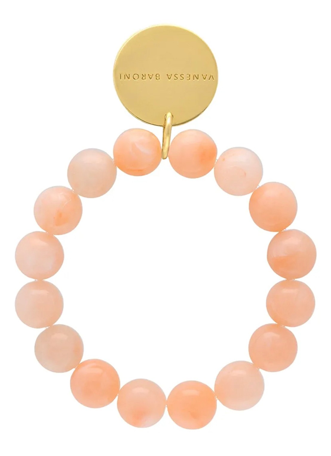 Vanessa Baroni Mini Beads armband - voorkant peach sorbet