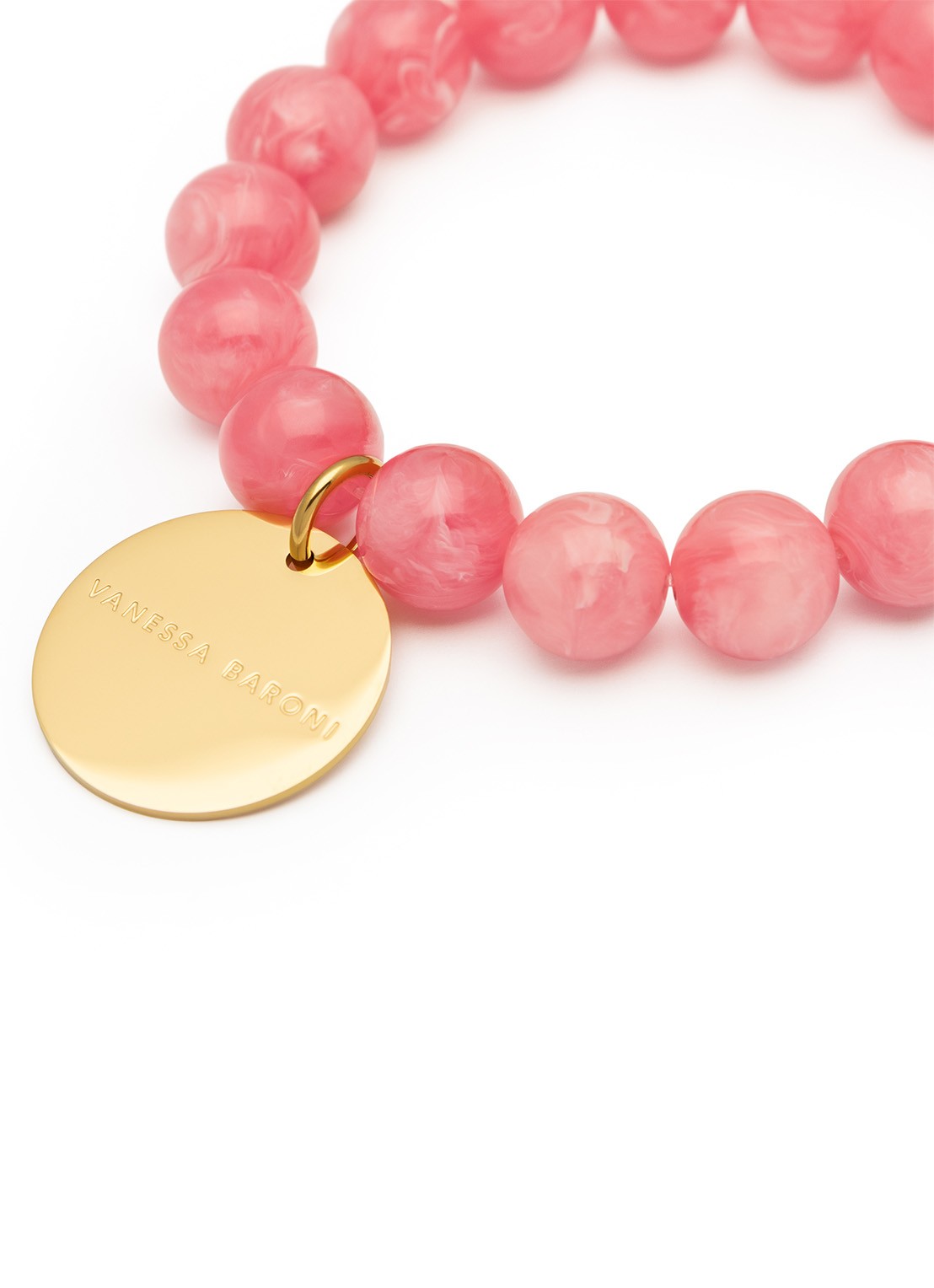 Vanessa Baroni Mini Beads armband - detail 4 watermelon marble