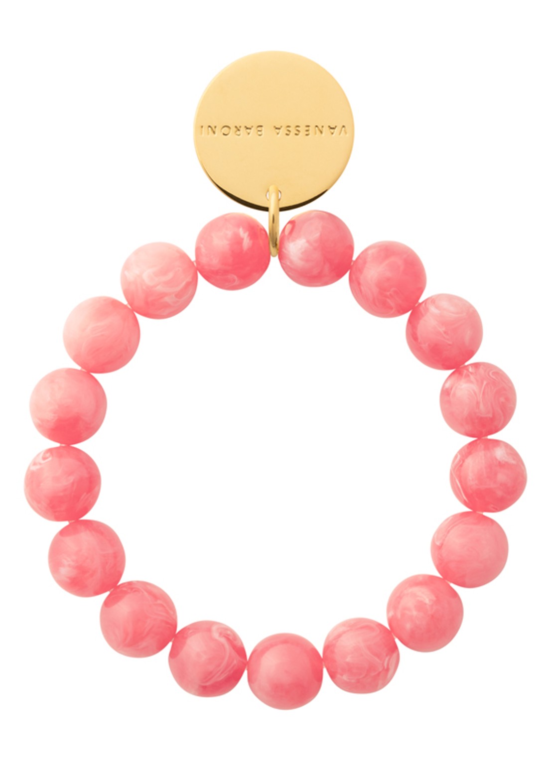 Vanessa Baroni Mini Beads armband - voorkant watermelon marble