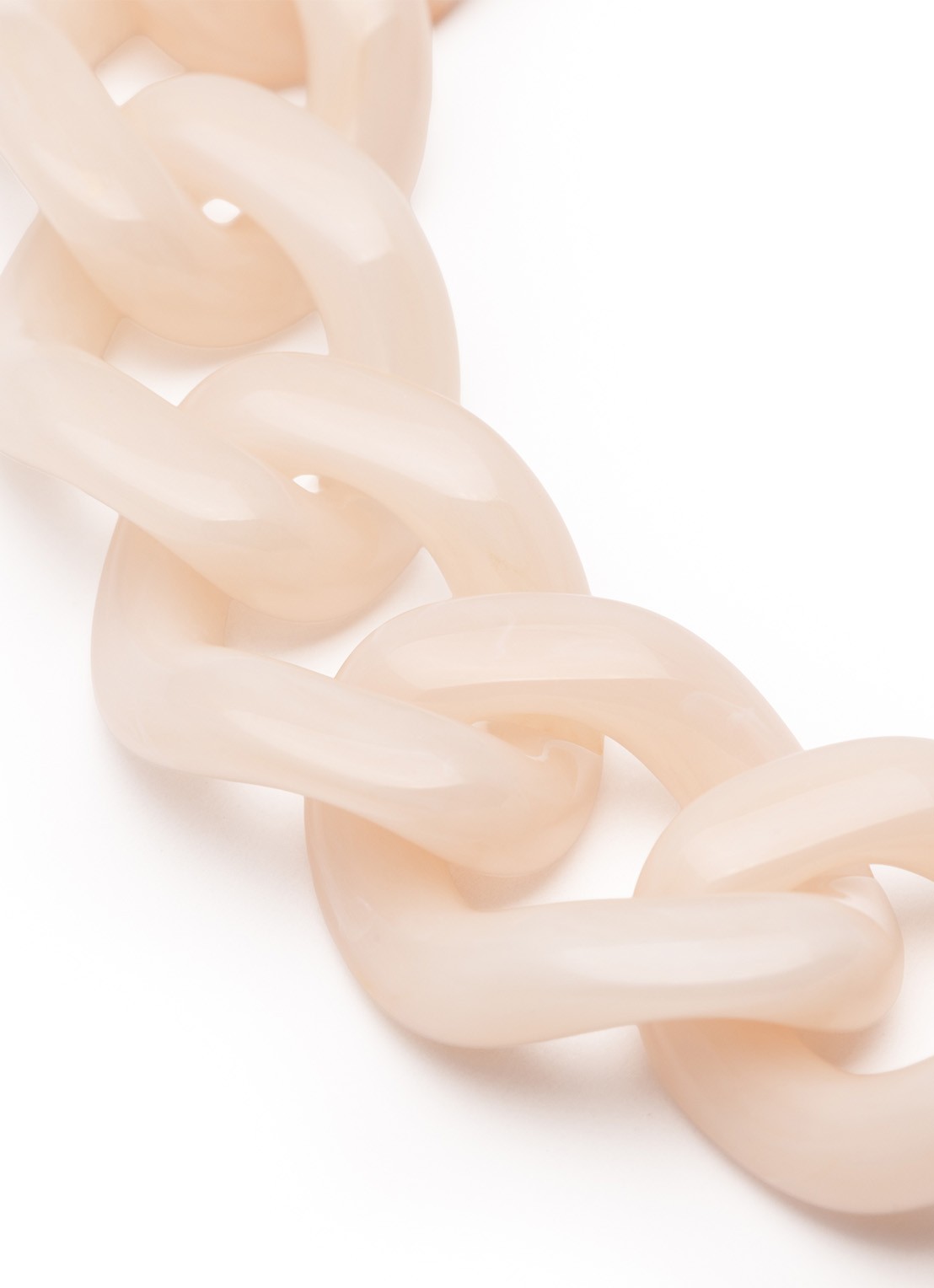 Vanessa Baroni Mini Flat Chain armband - detail 3 latte marble