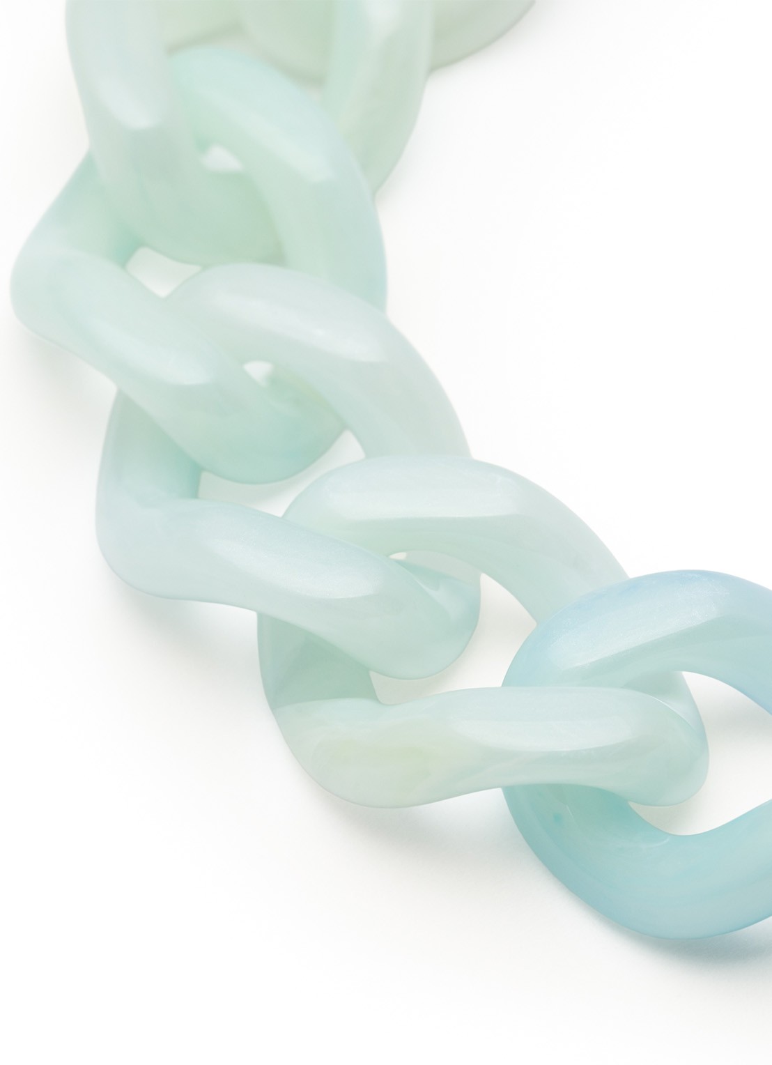 Vanessa Baroni Mini Flat Chain armband - detail 3 cloud marble