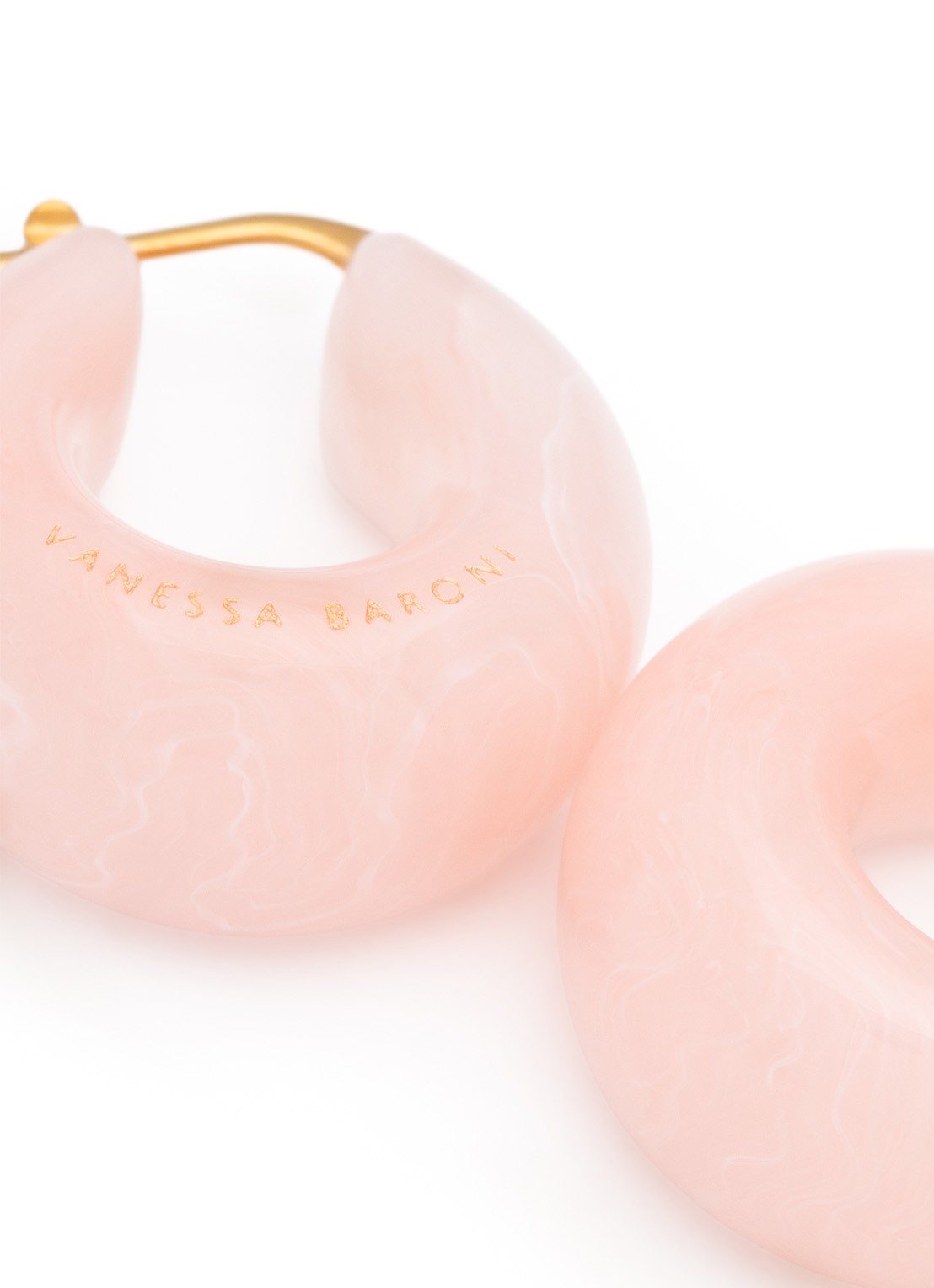 Vanessa Baroni Moon oorringen - detail 4 peach sorbet