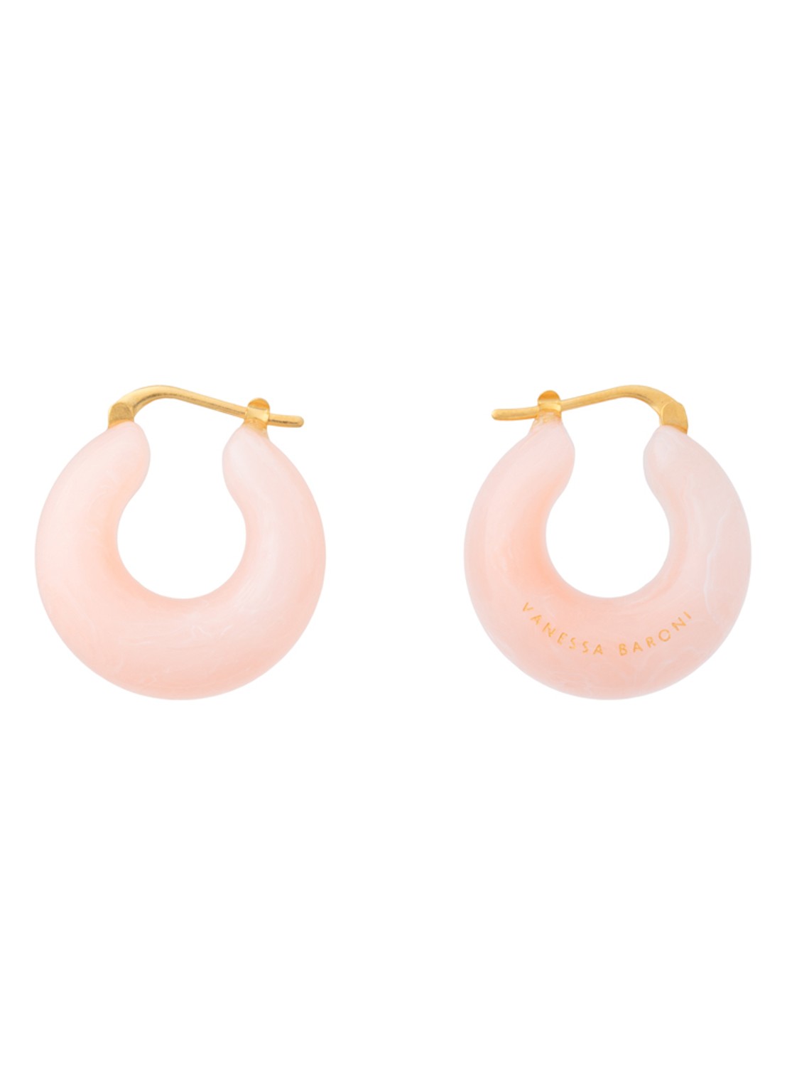 Vanessa Baroni Moon oorringen - voorkant peach sorbet