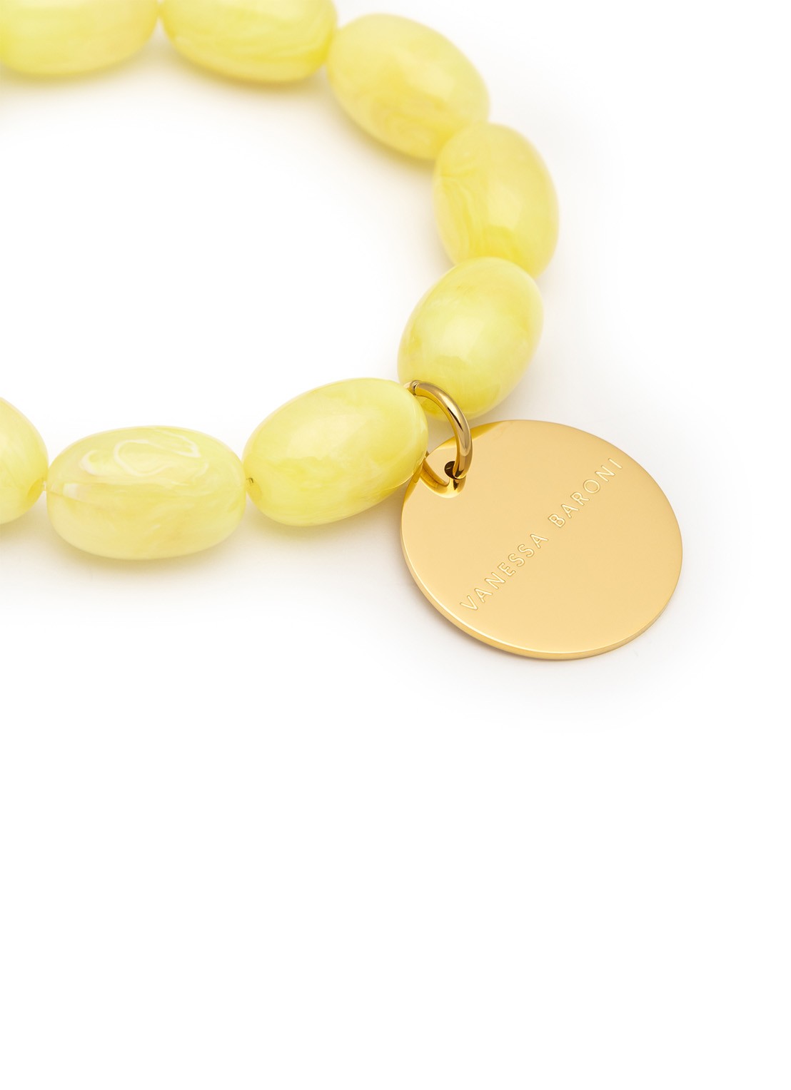 Vanessa Baroni Olive Flex armband - detail 4 lemon marble