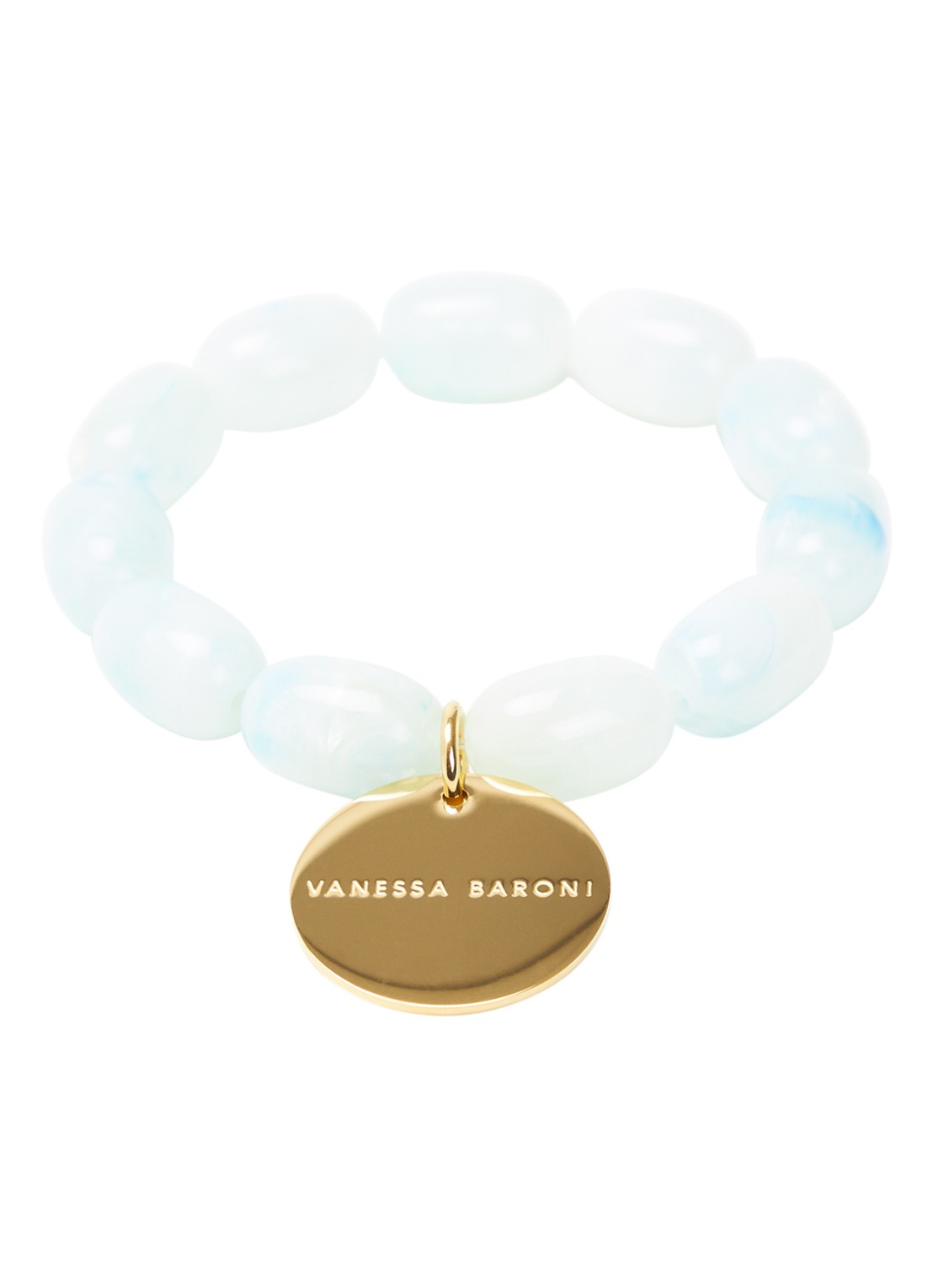 Vanessa Baroni Olive Flex armband - voorkant cloud marble