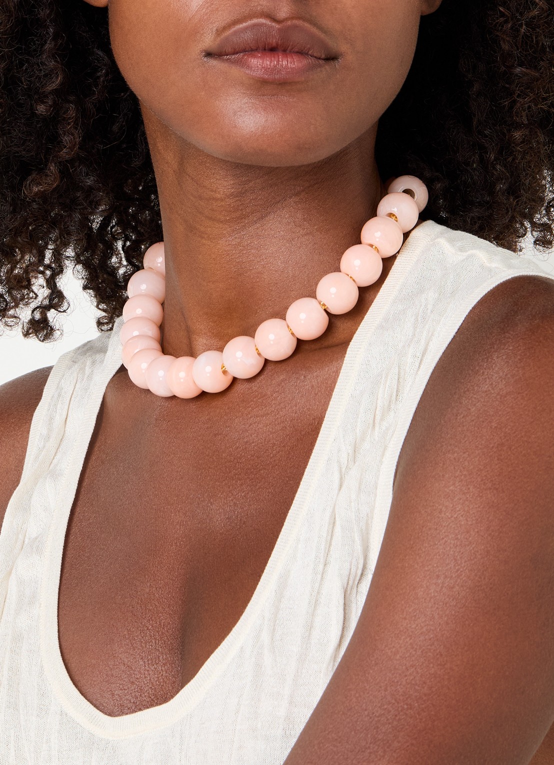 Vanessa Baroni Small Beads kralenketting - voorkant 5 peach sorbet
