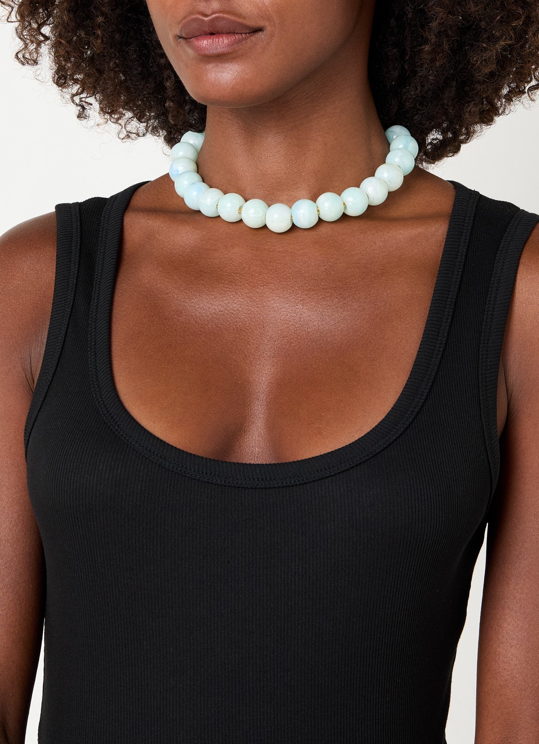 Vanessa Baroni Small Beads kralenketting - voorkant 5 cloud marble