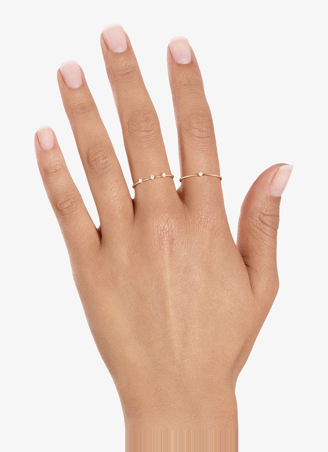 Vanrycke Ring van 18 karaat roségoud met diamant - voorkant 3 roségoud