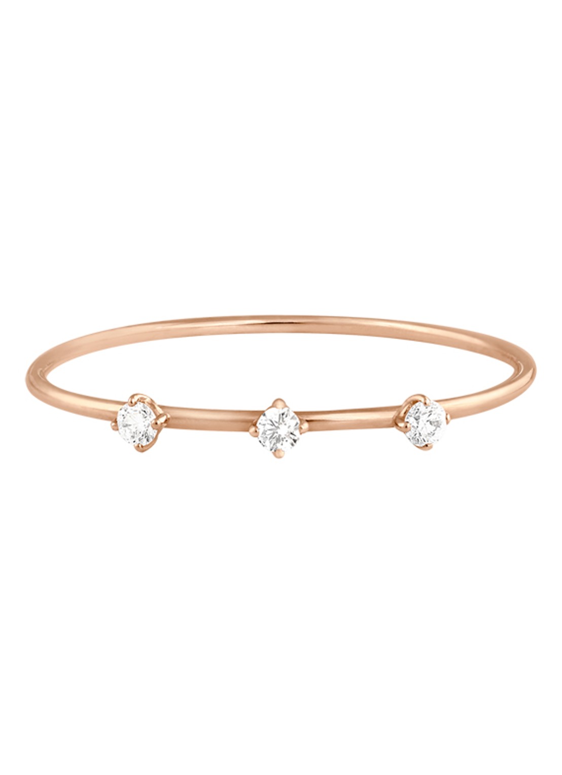 Vanrycke Ring van 18 karaat roségoud met diamant - voorkant roségoud