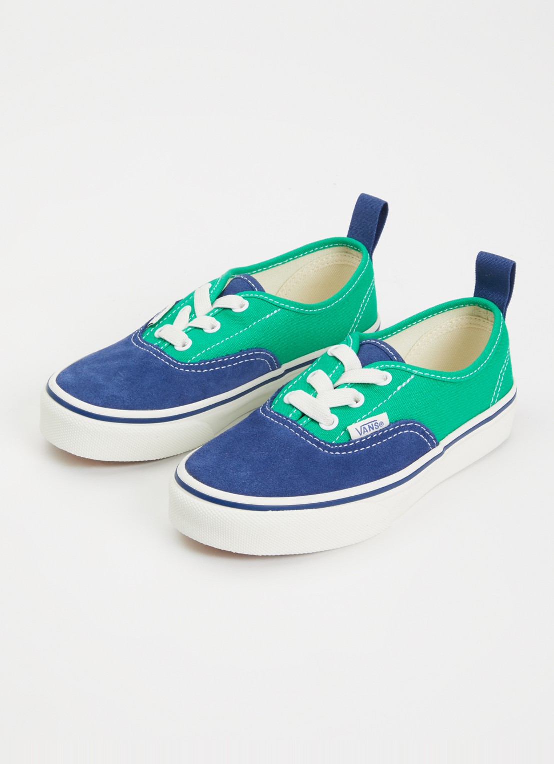 VANS Authentic sneaker van canvas met suède details - voorkant 3 groen