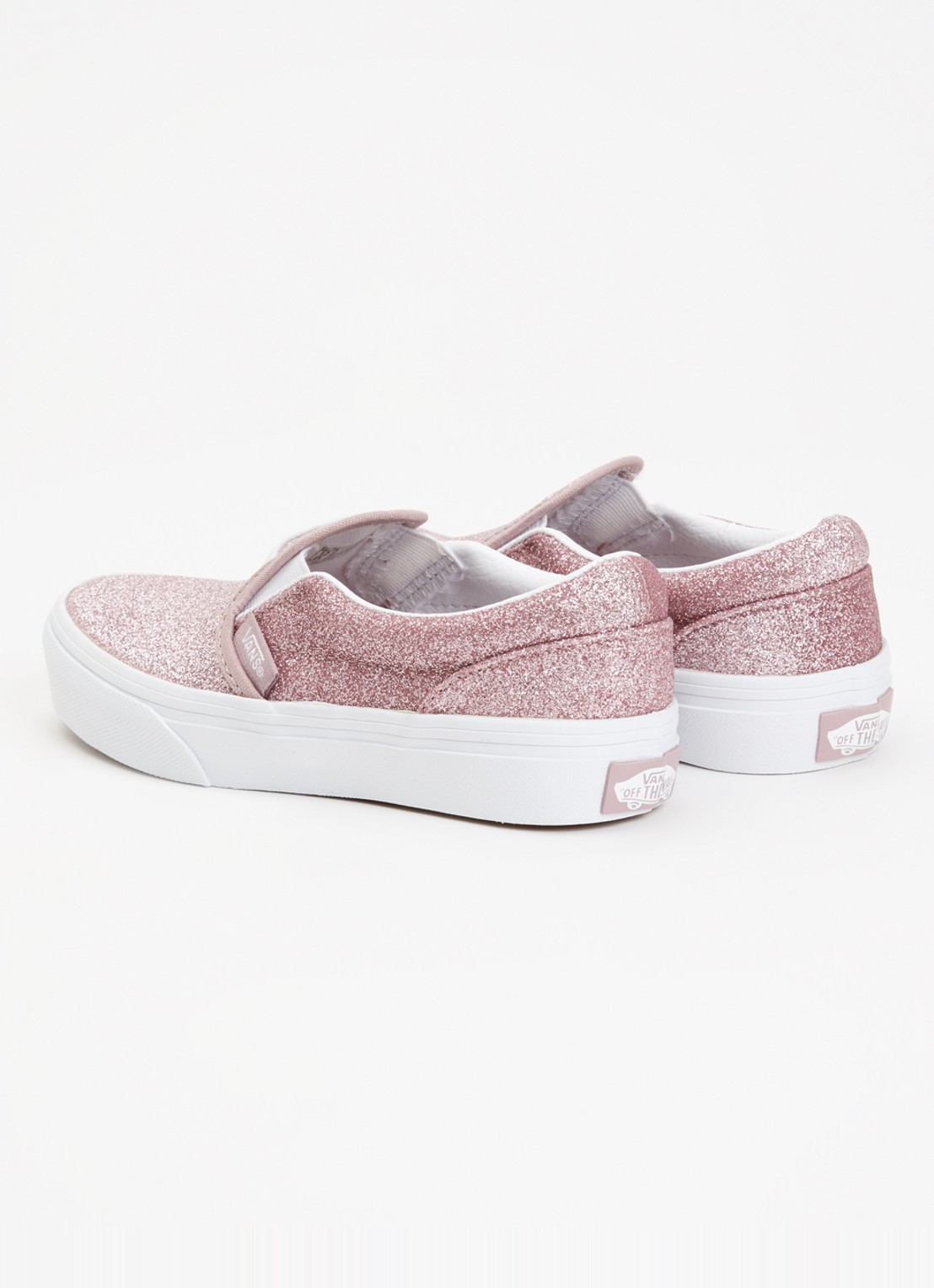 VANS Classic slip-on met glitter - achterkant 4 roze
