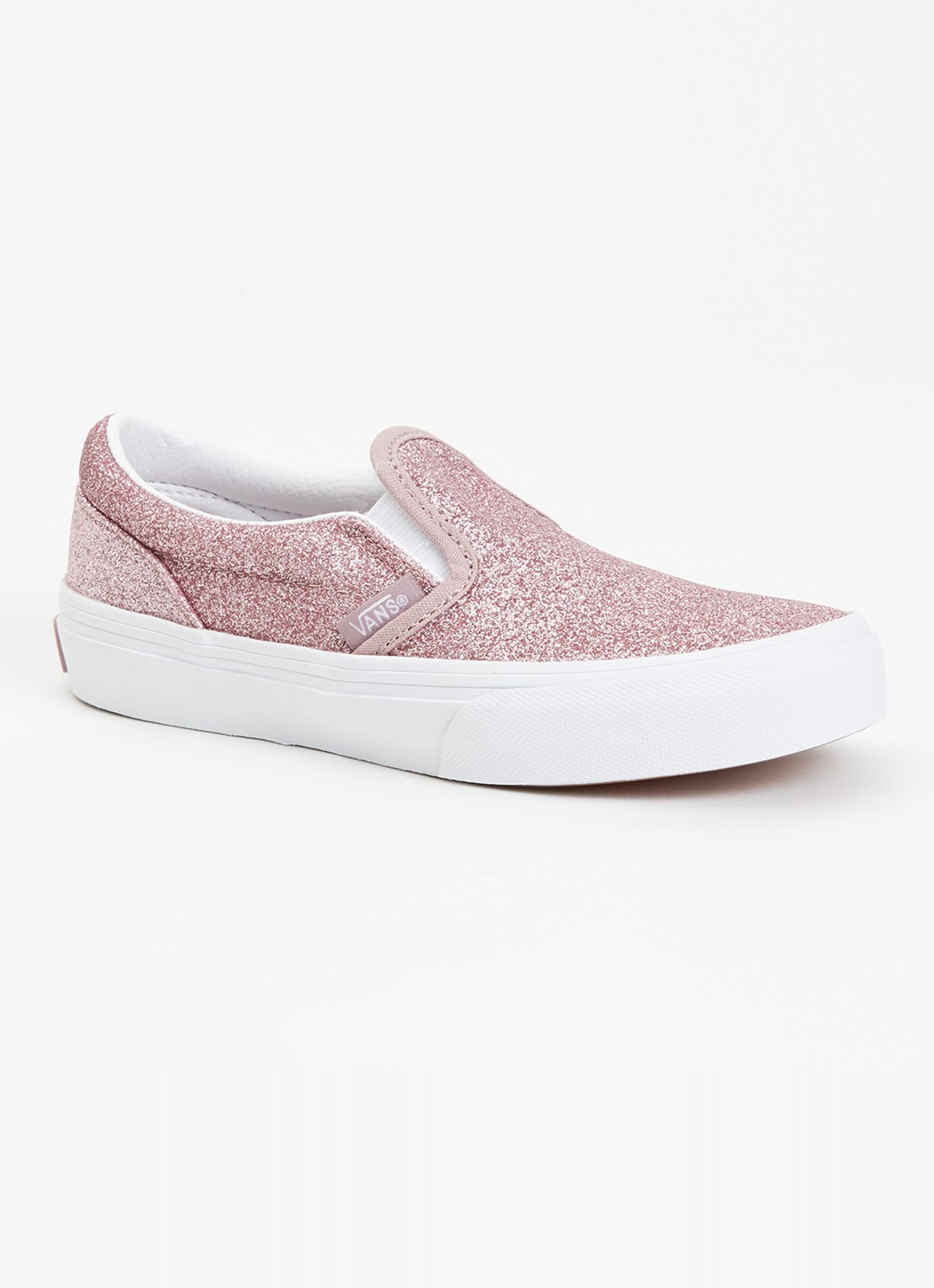 VANS Classic slip-on met glitter - voorkant roze