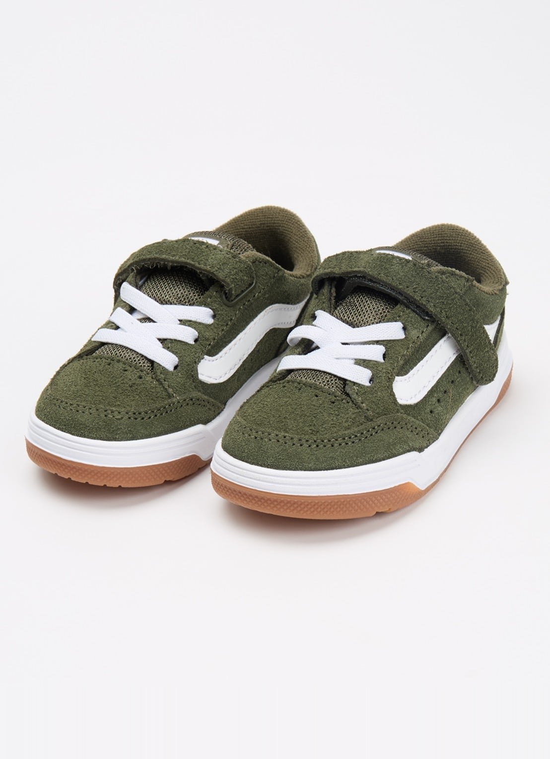 VANS Hylane V sneaker met suède details  - voorkant 3 legergroen