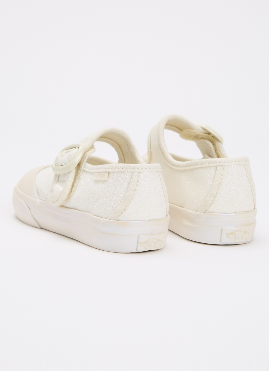 VANS Mary Jane ballerina van canvas met glitter - achterkant 4 wit