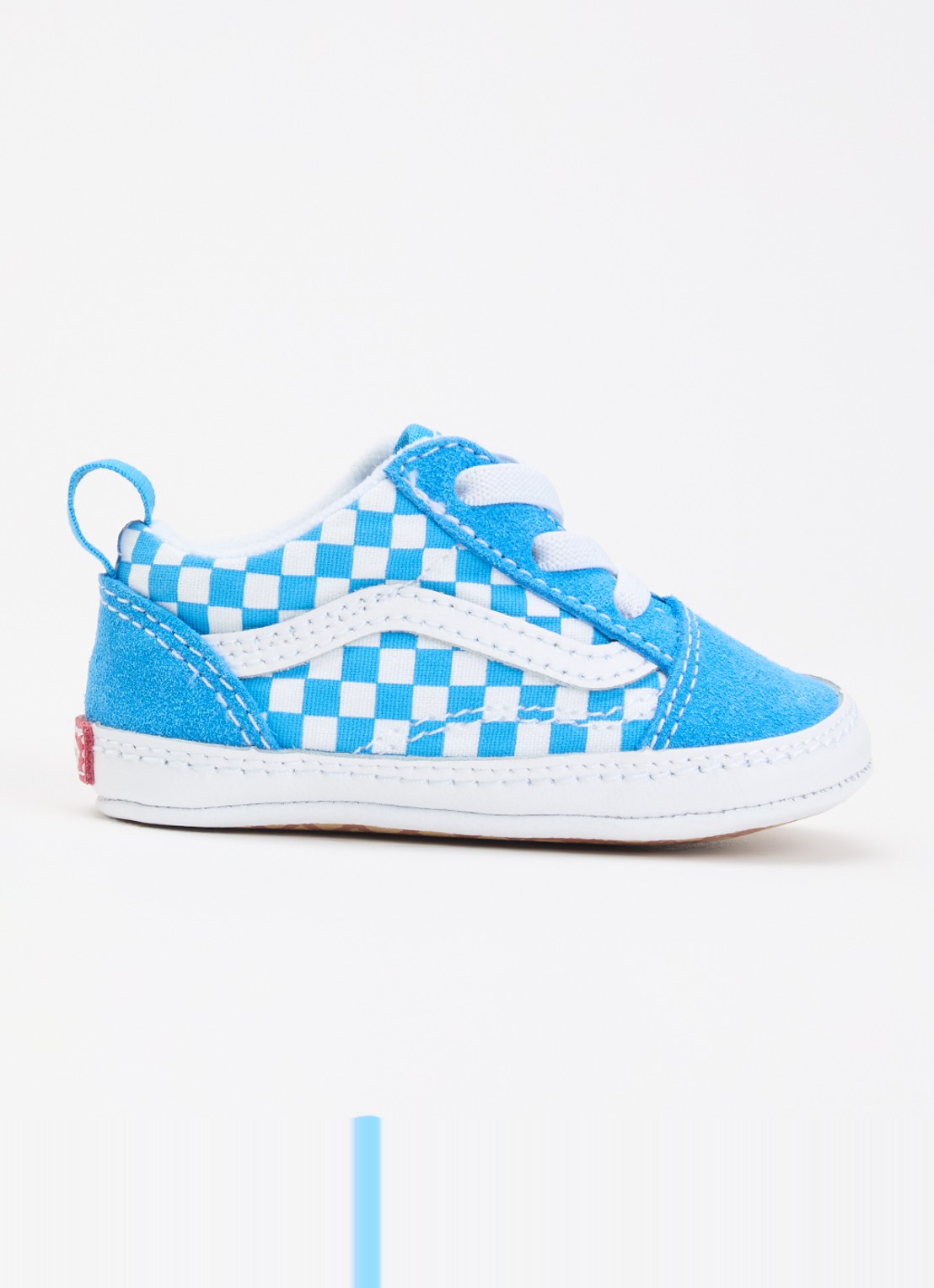 VANS Old Skool Crib babyschoentje met suéde details  - voorkant 2 blauw