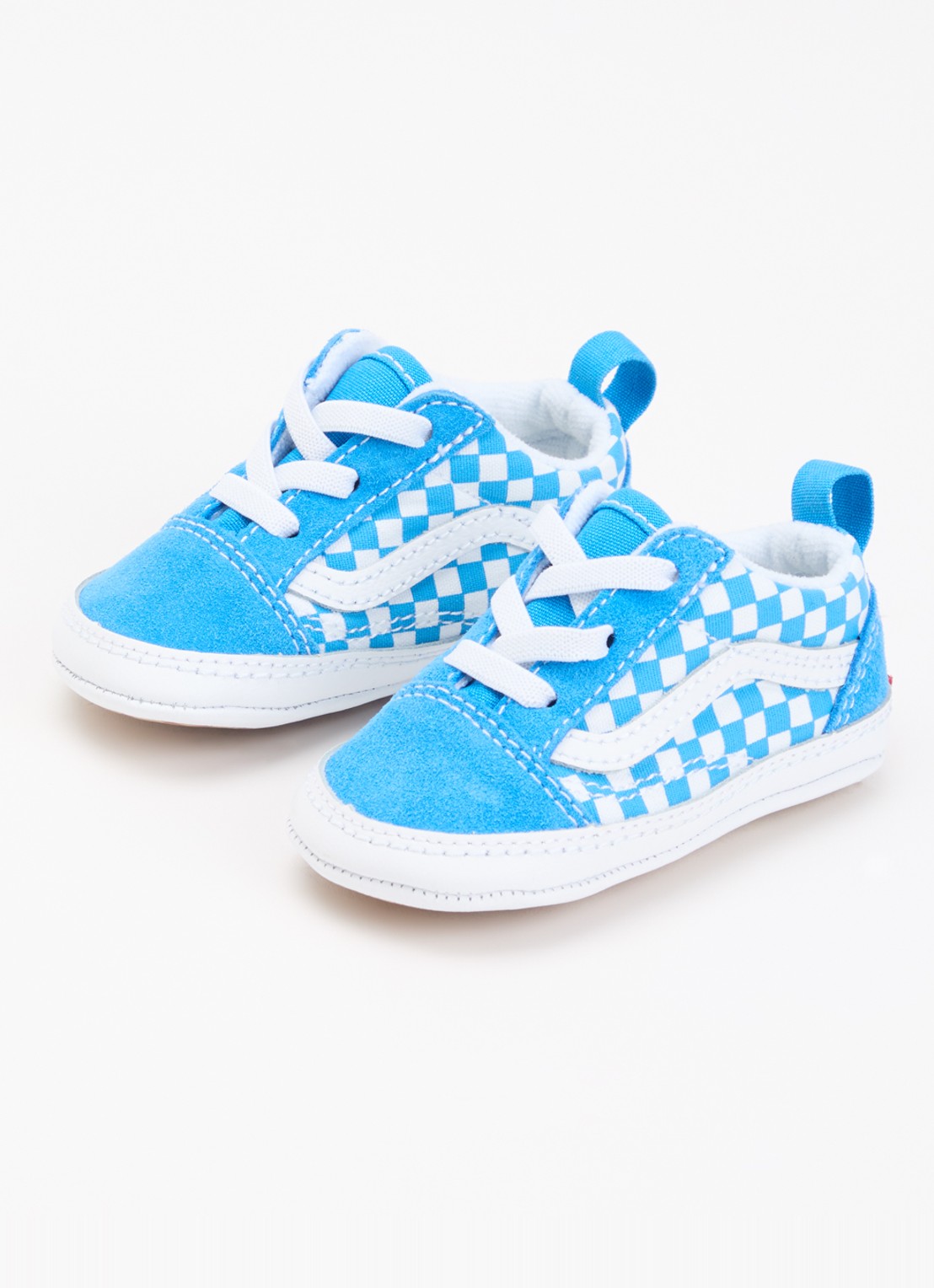 VANS Old Skool Crib babyschoentje met suéde details  - voorkant 3 blauw