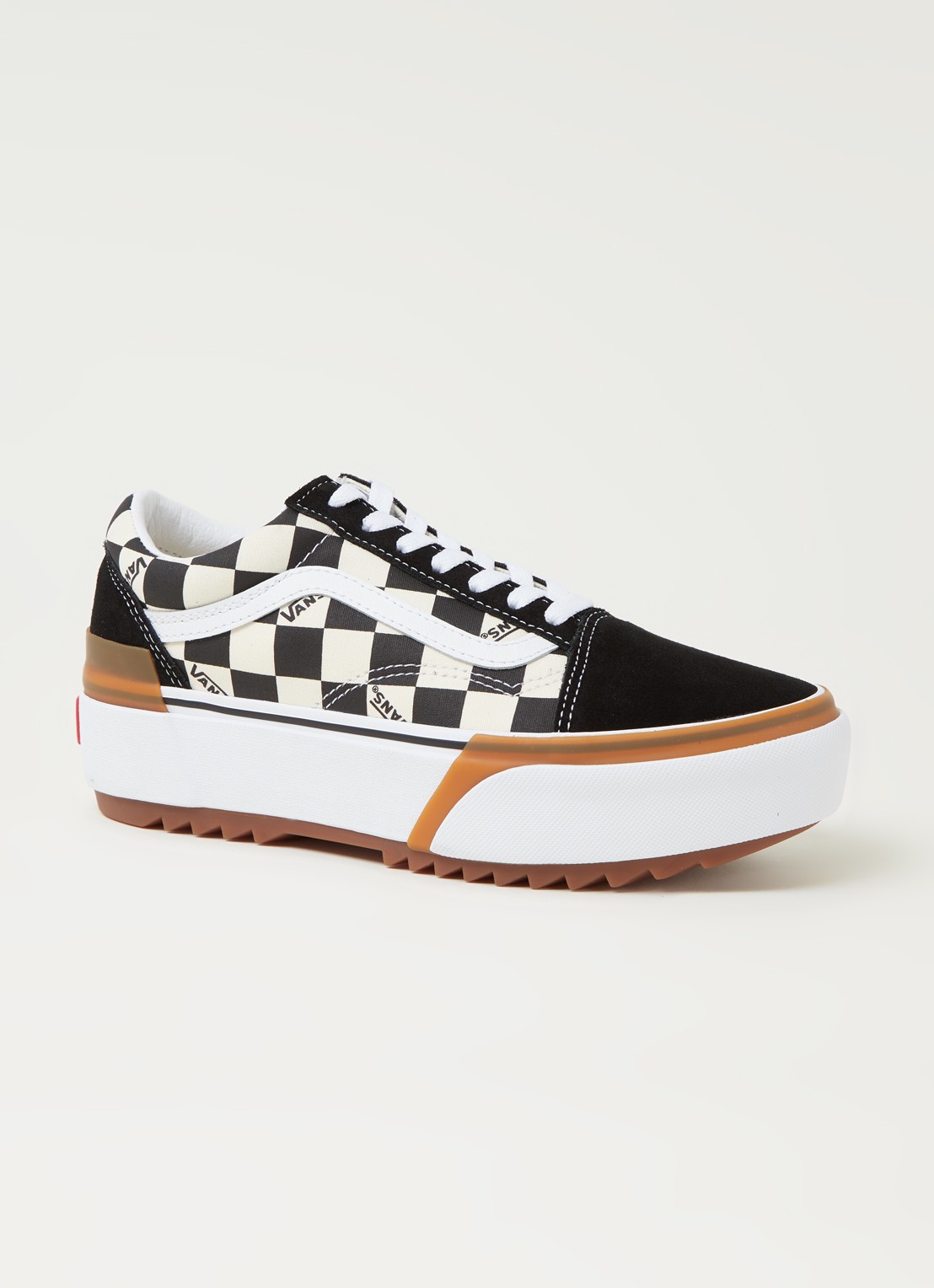 VANS Old skool platform sneaker - voorkant 4 zwart