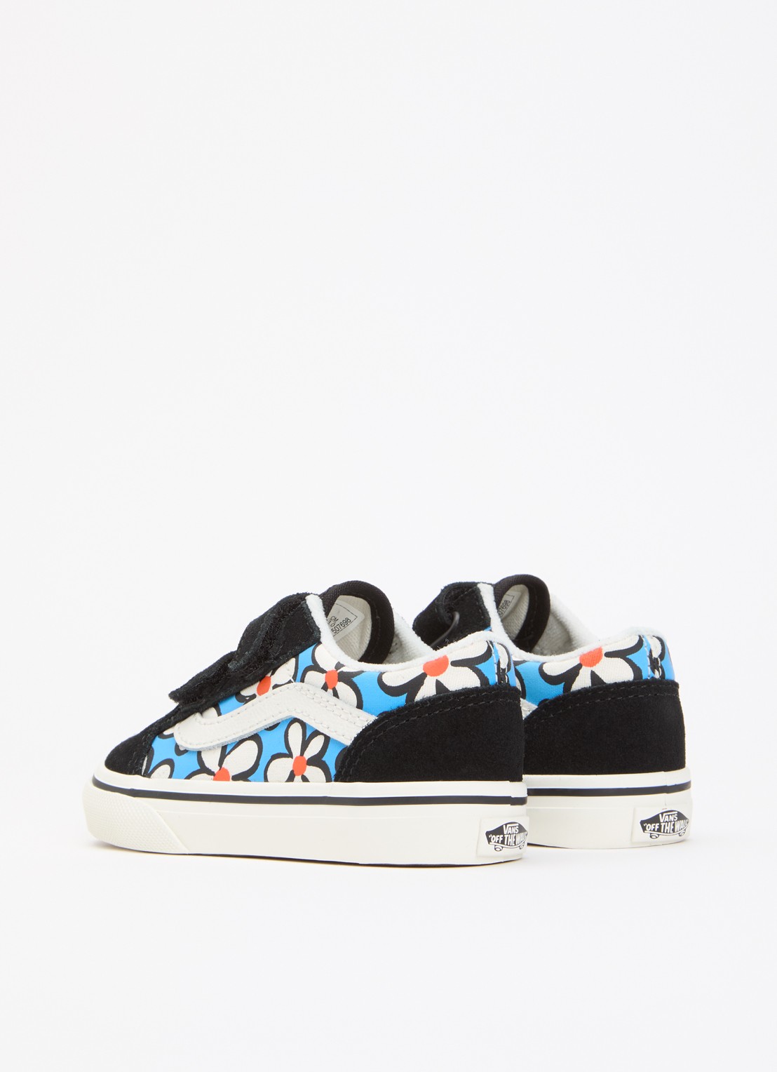 VANS Old Skool sneaker met details van suède - achterkant 4 blauw