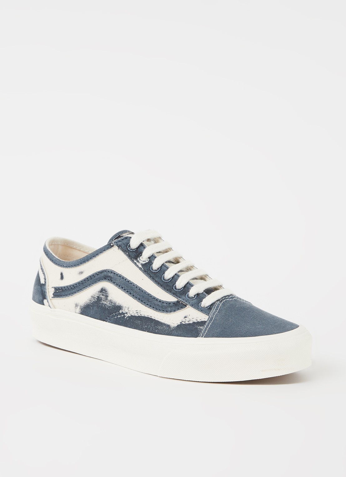 VANS Old Skool Tapered sneaker van canvas - voorkant blauwgrijs