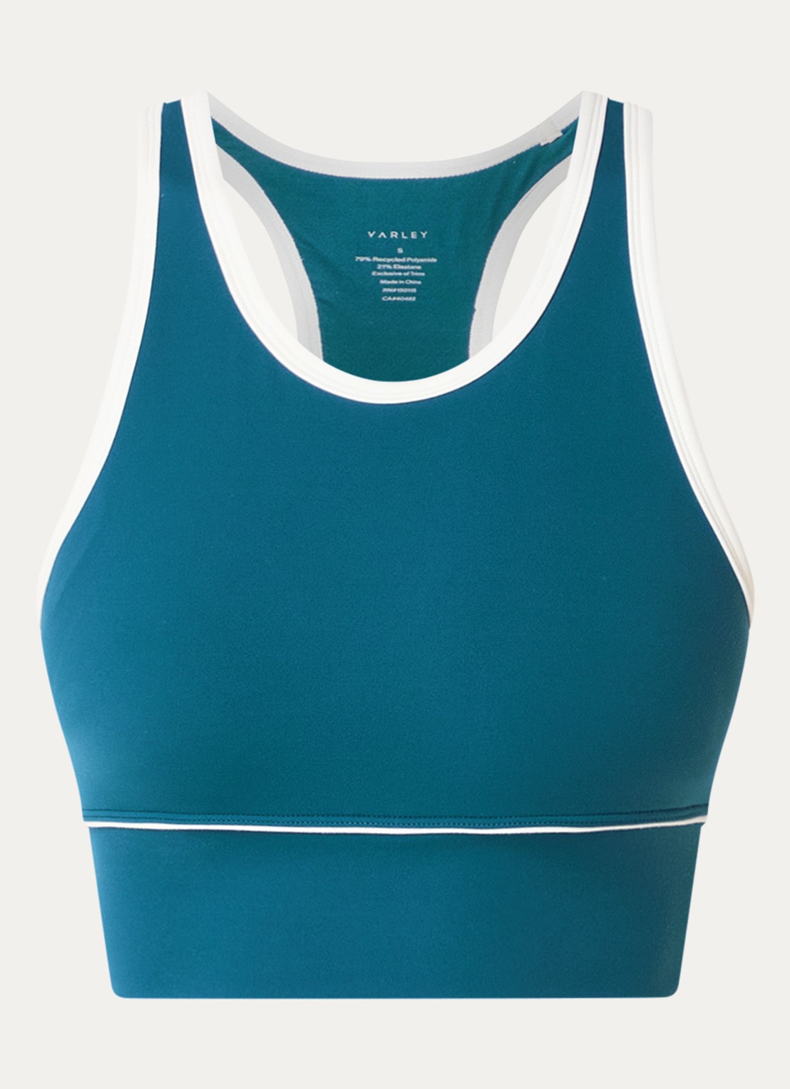 Varley Always Jay sport bh met light support - voorkant 3 aquablauw