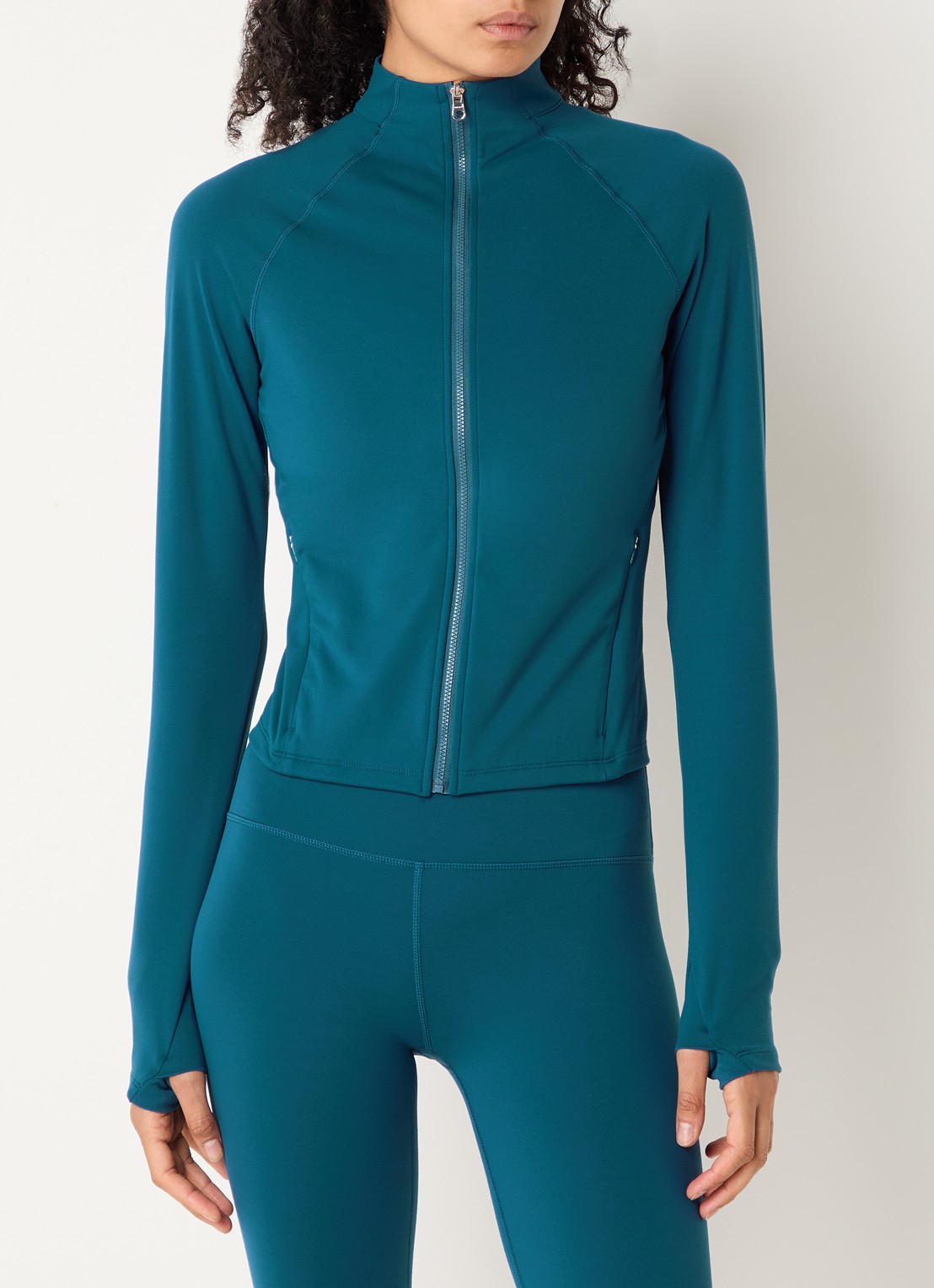 Varley Always trainingsvest met ritszakken - detail 4 aquablauw