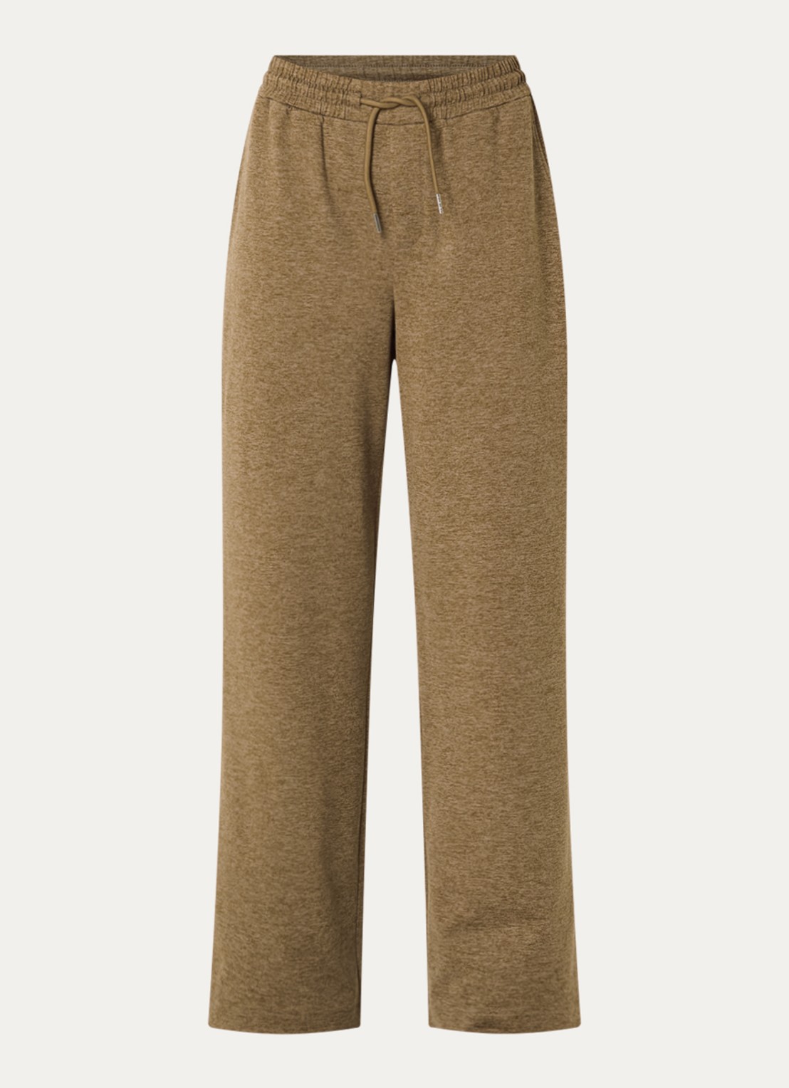 Varley Easy high waist straight fit joggingbroek met gemêleerd dessin - voorkant 2 mosgroen