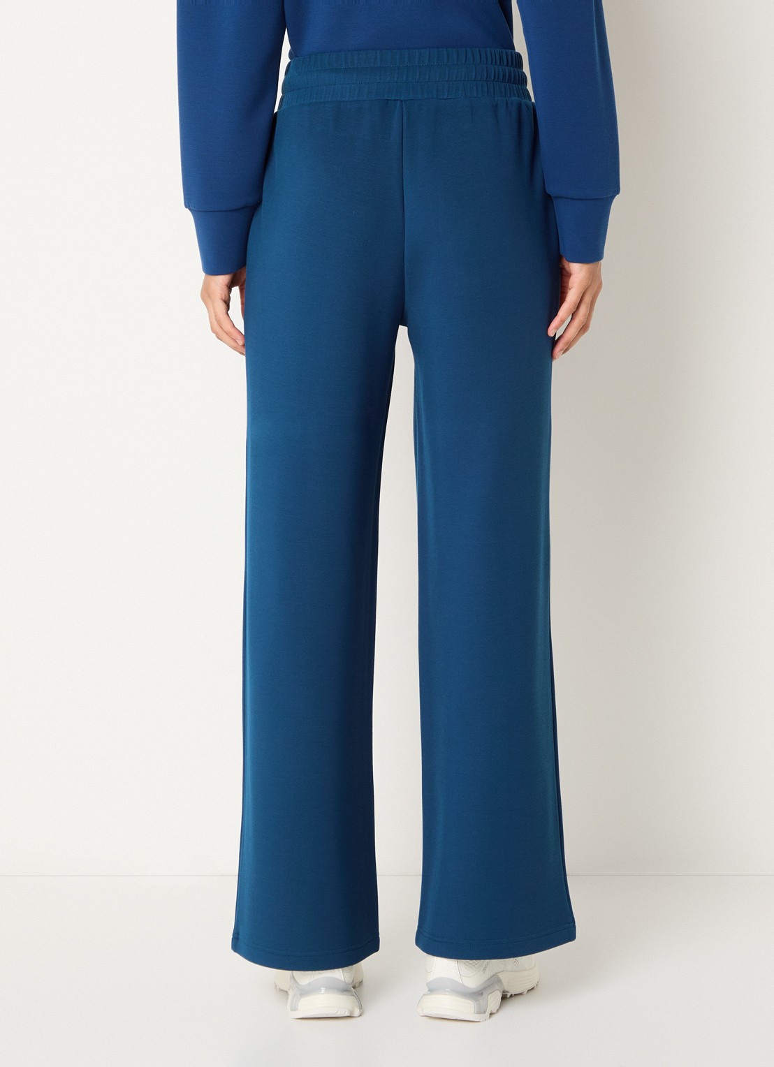 Varley High waist wide fit joggingbroek met siernaad - achterkant blauw