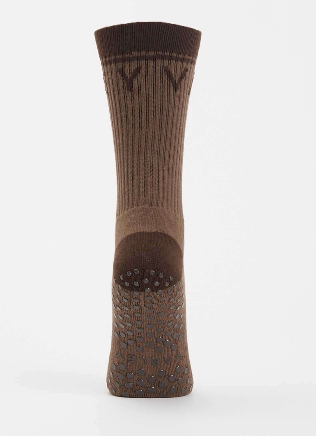 Varley Kendrick Grip sokken met logoprint - voorkant 2 bruin