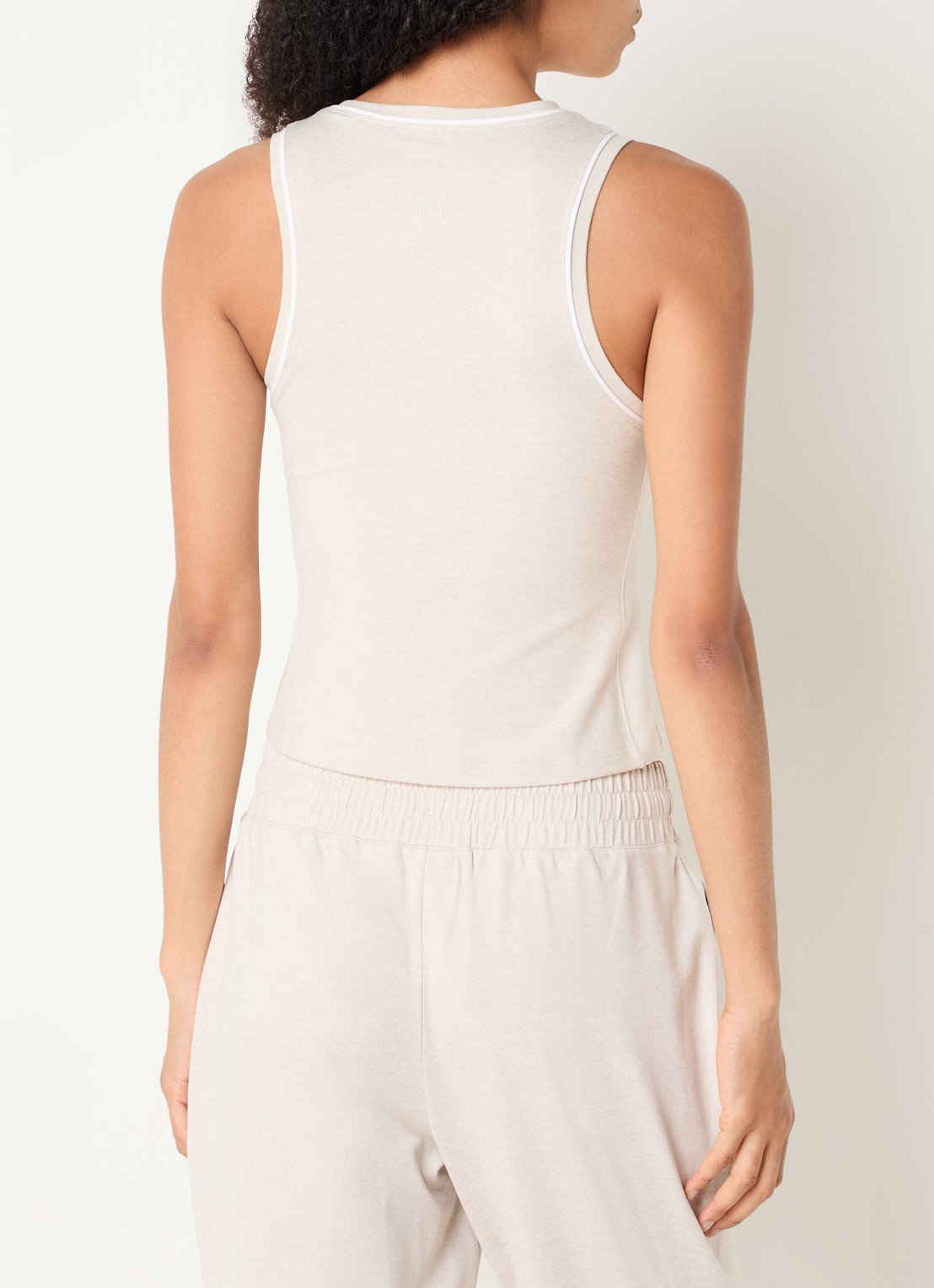 Varley Lettie tanktop met gemêleerd dessin - achterkant 4 beige