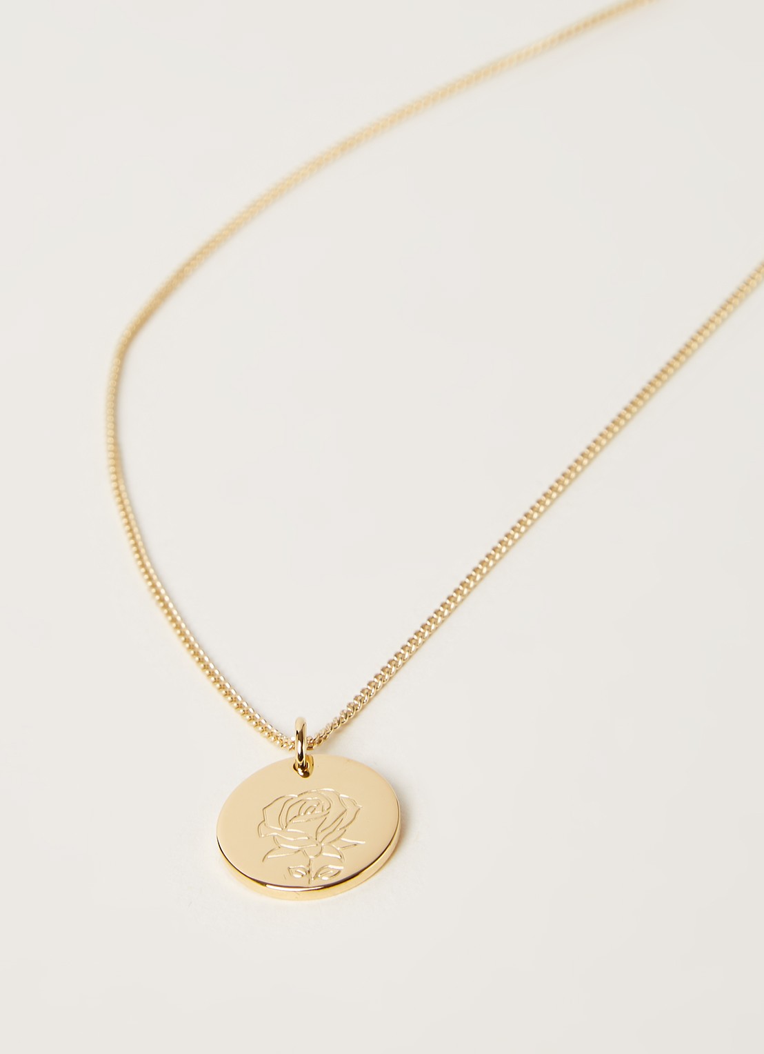 Vedder & Vedder Birthflower Roos ketting Juni verguld - detail 3 goud