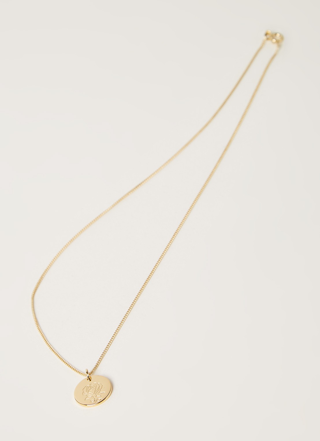 Vedder & Vedder Birthflower Roos ketting Juni verguld - voorkant 2 goud