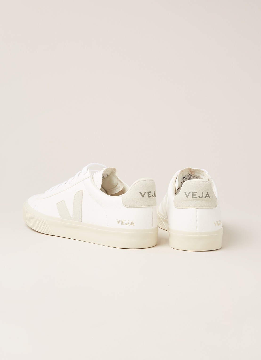 Veja Campo Easy sneaker van leer - detail wit
