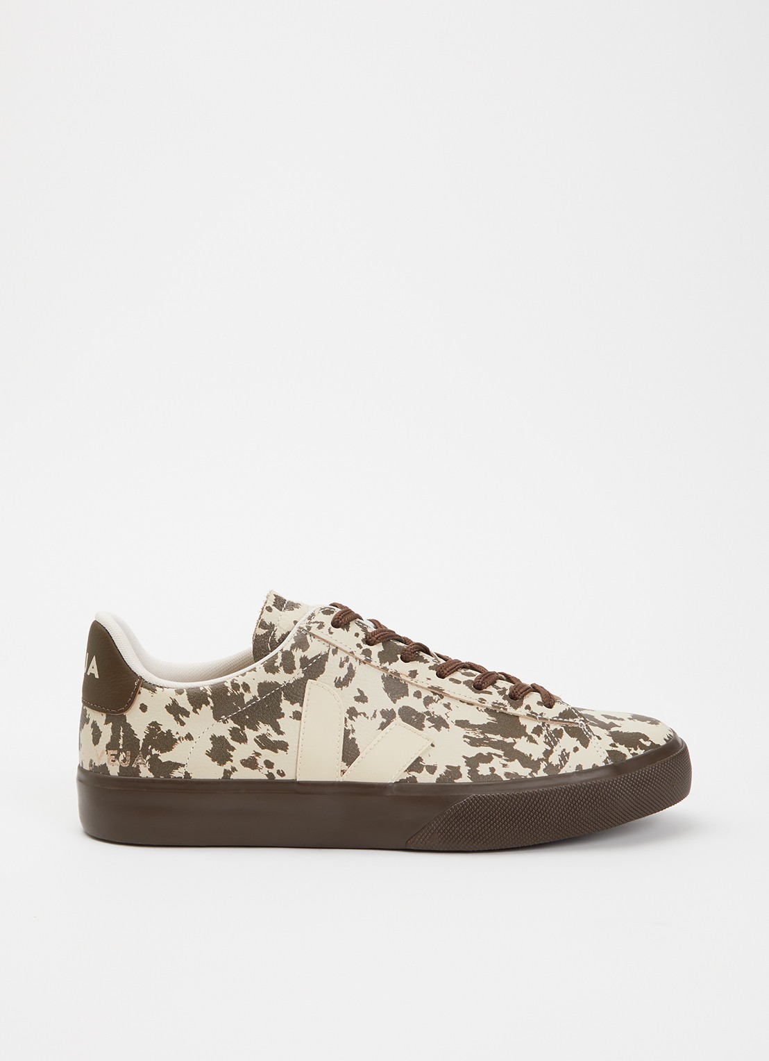 Veja Campo sneaker van leer met dierenprint - voorkant 5 bruin