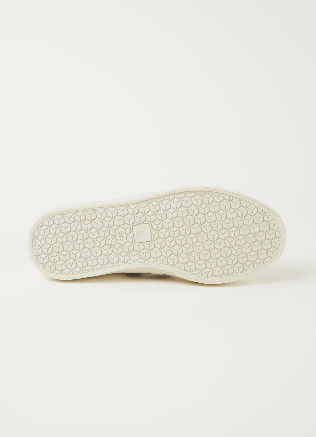 Veja Campo sneaker van leer met suède details - detail 3 bronsgroen