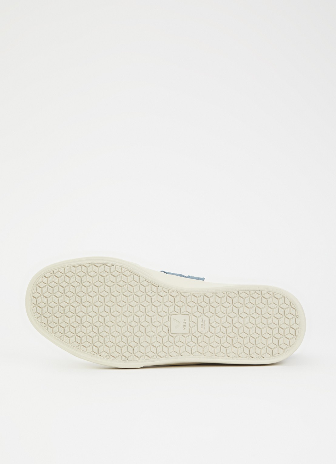 Veja Campo sneaker van leer met suède details - detail 4 staalblauw