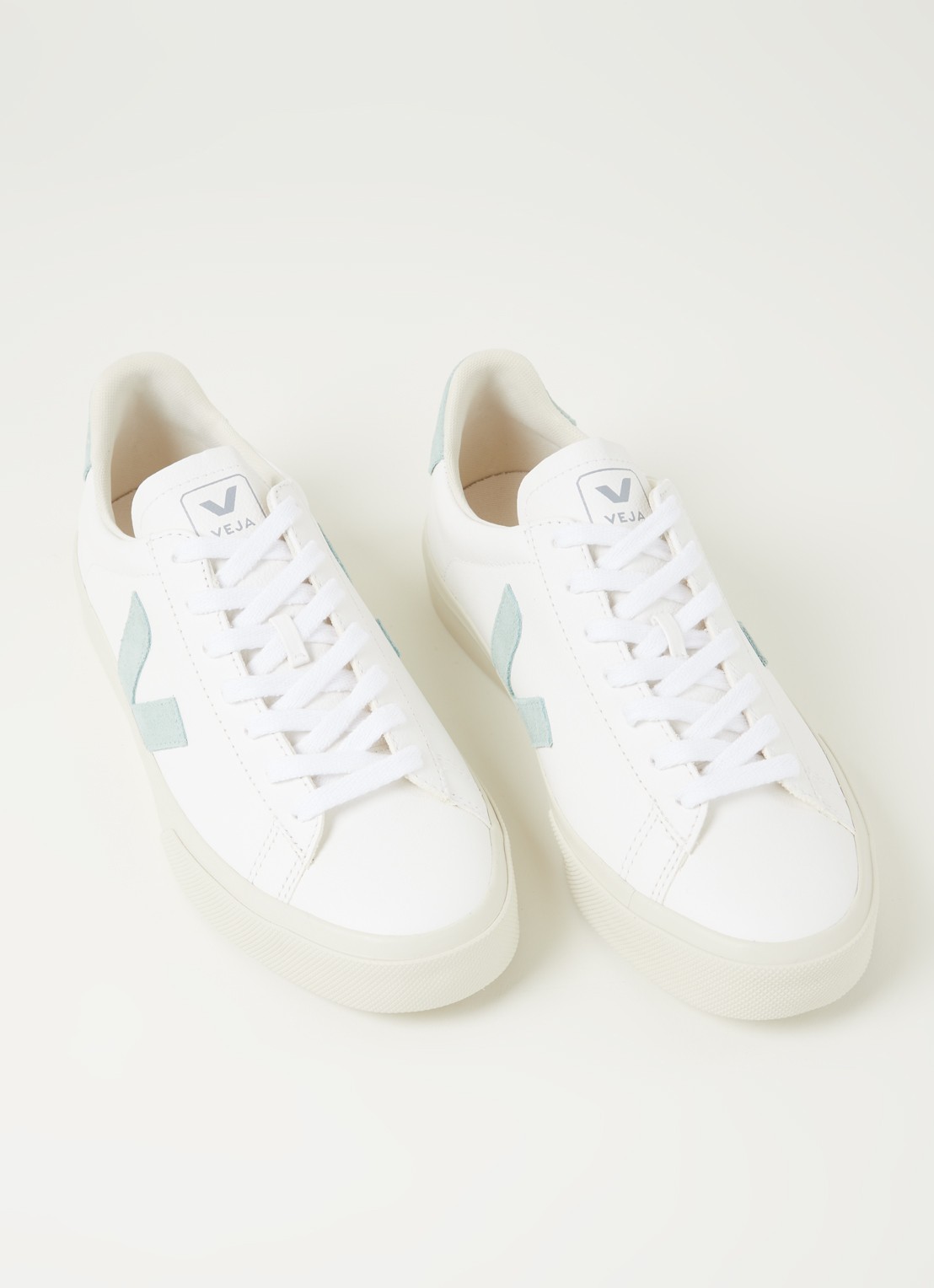 Veja Campo sneaker van leer met suède details - detail 3 mint
