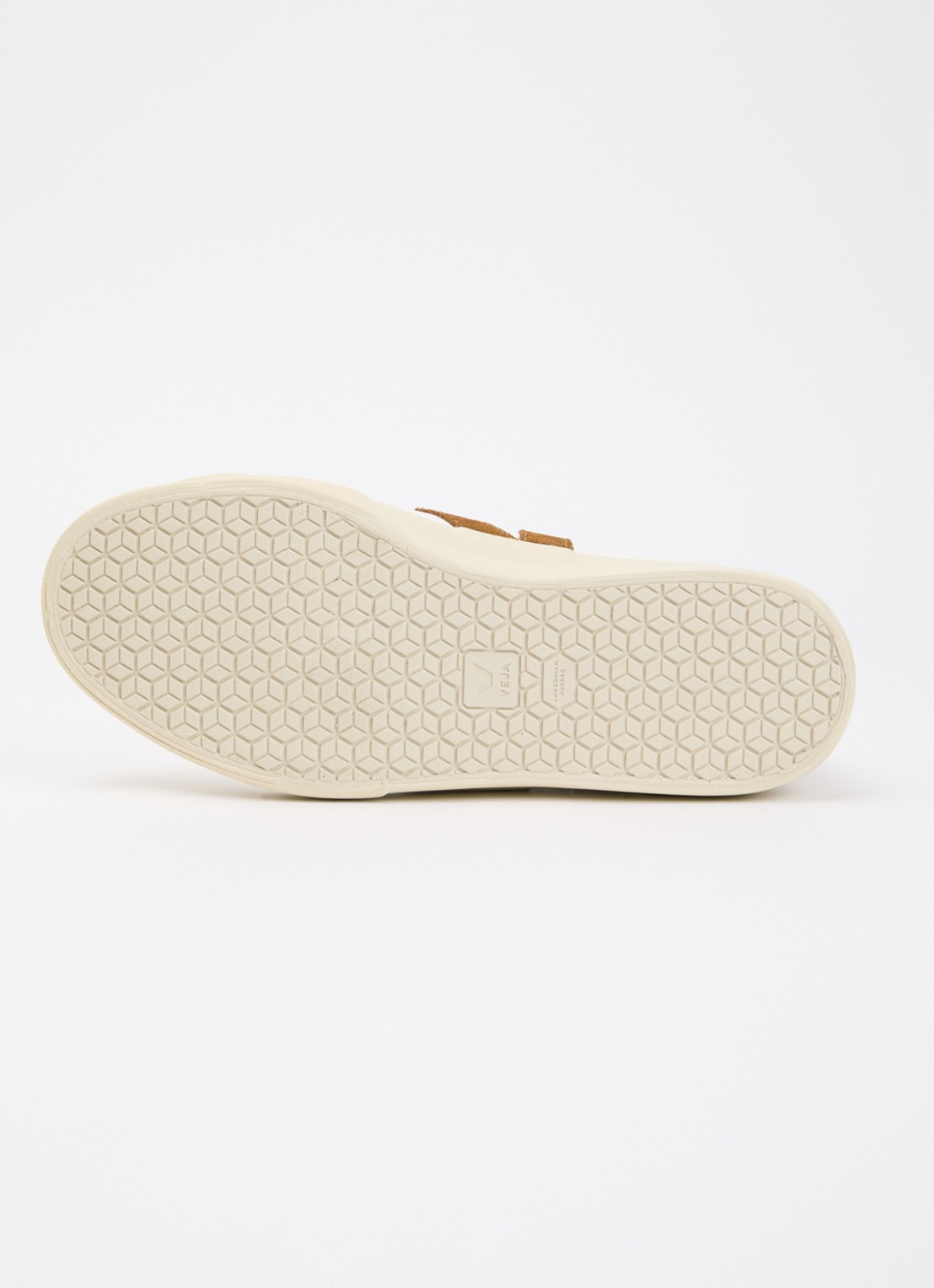Veja Campo sneaker van leer met suède details - detail 5 wit