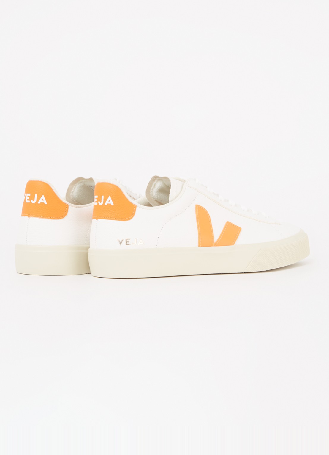Veja Campo sneaker van leer - achterkant 5 oranje