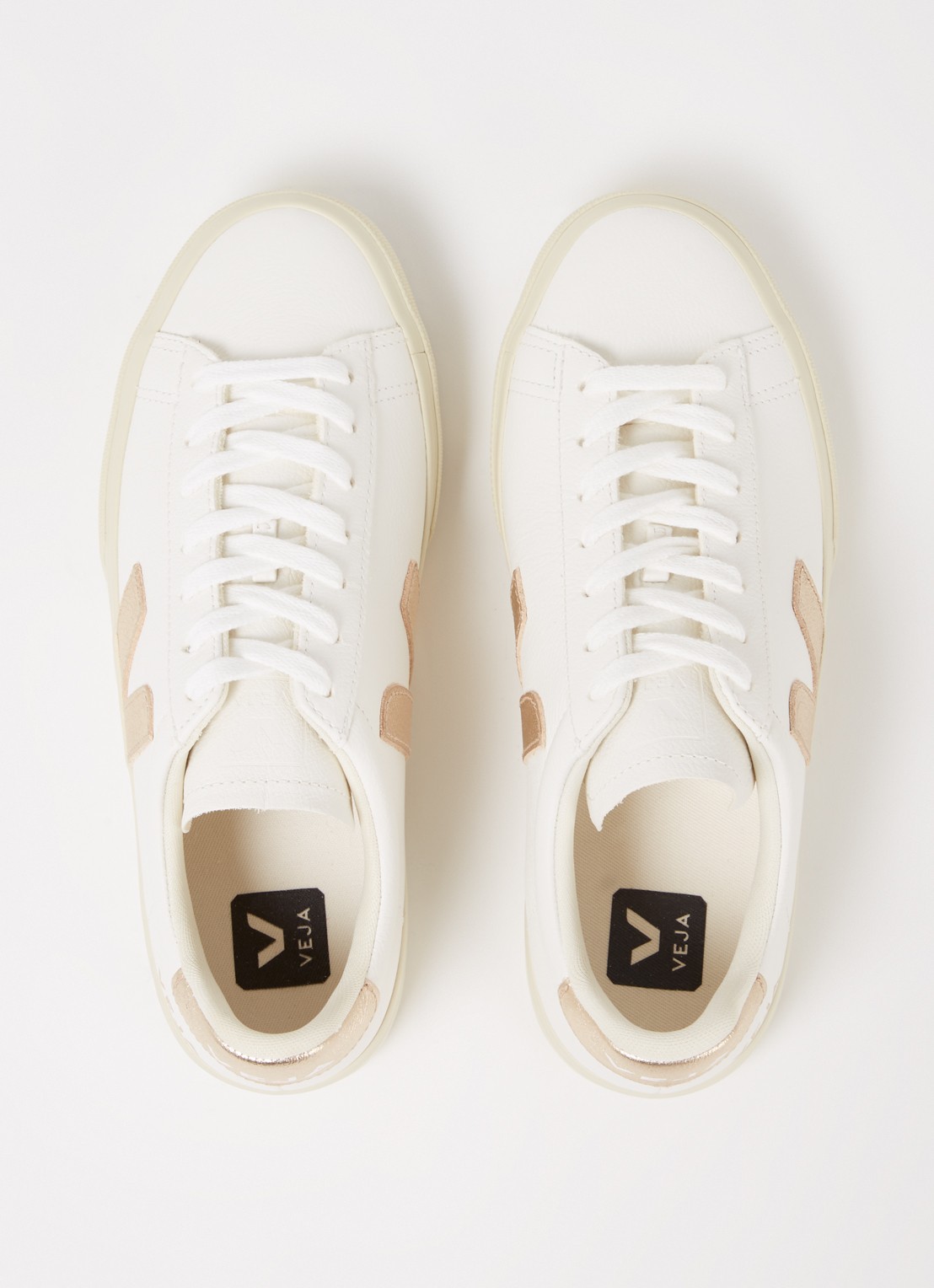 Veja Campo sneaker van leer - detail 4 goud