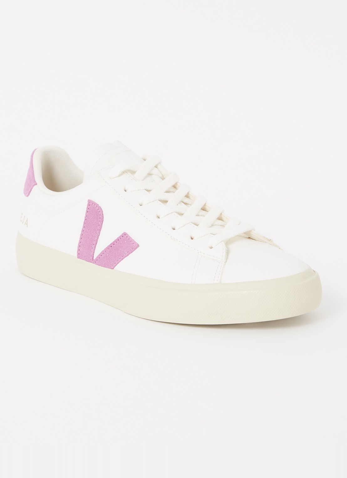 Veja Campo sneaker van leer - voorkant 2 paars