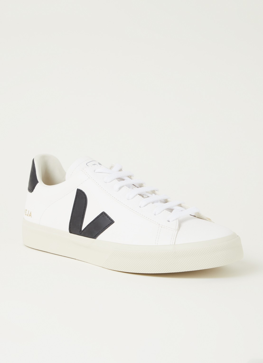 Veja Campo sneaker van leer - voorkant wit
