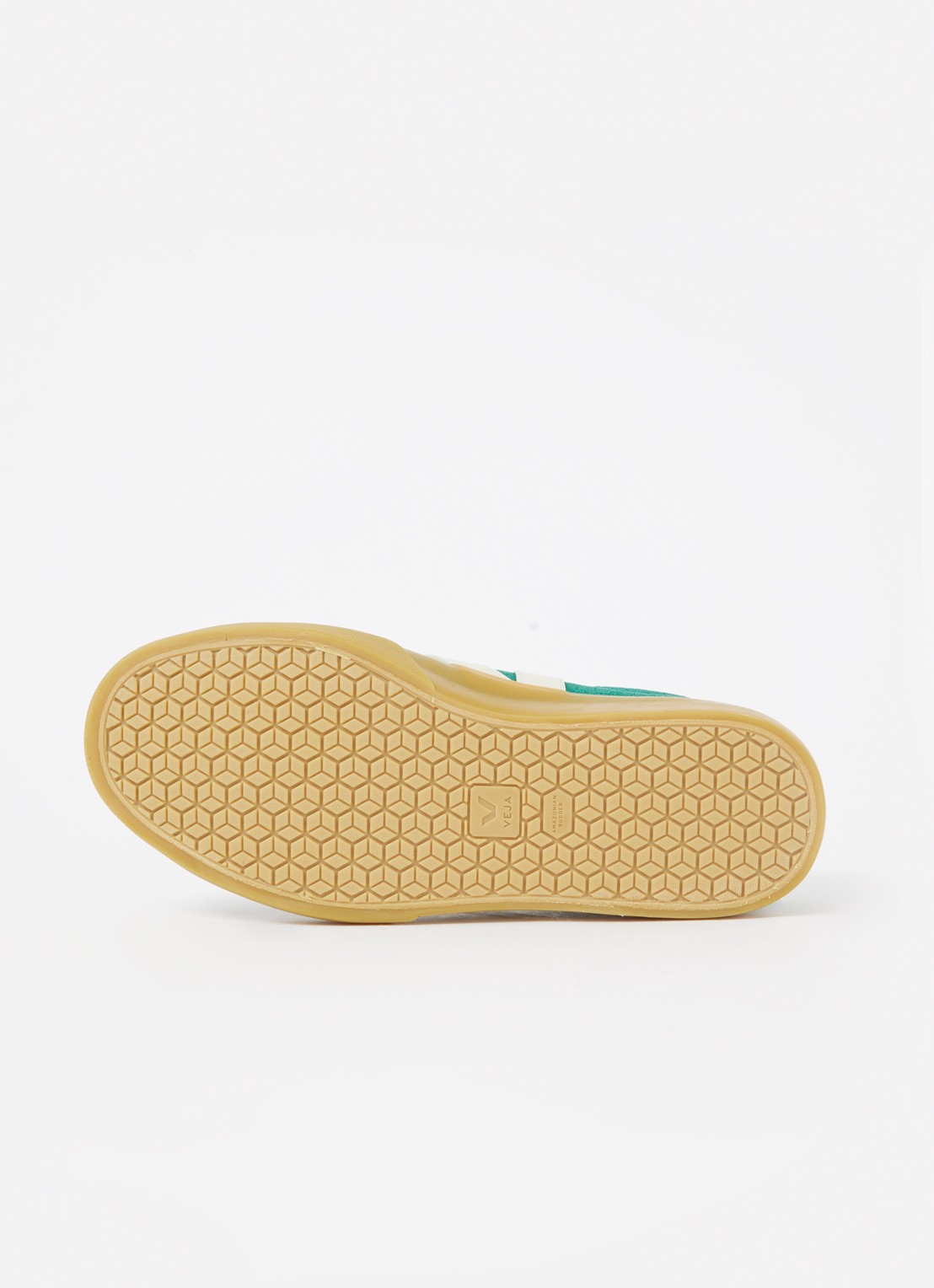 Veja Campo sneaker van suède met leren details - detail 4 groen